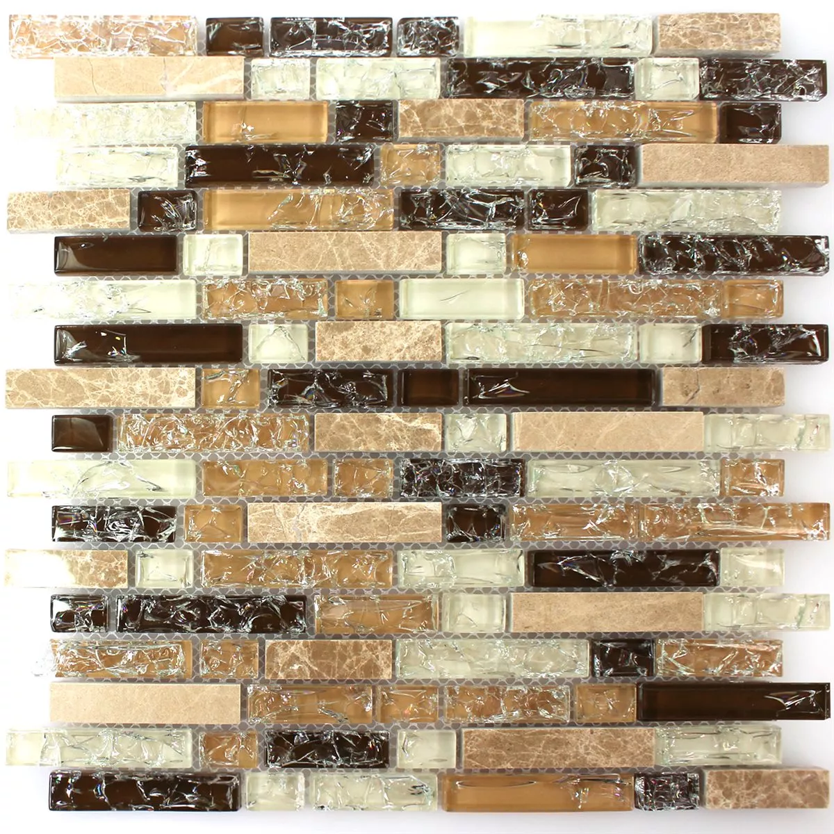 Glas Marmor Mosaik Fliese Emperador Mix Ds