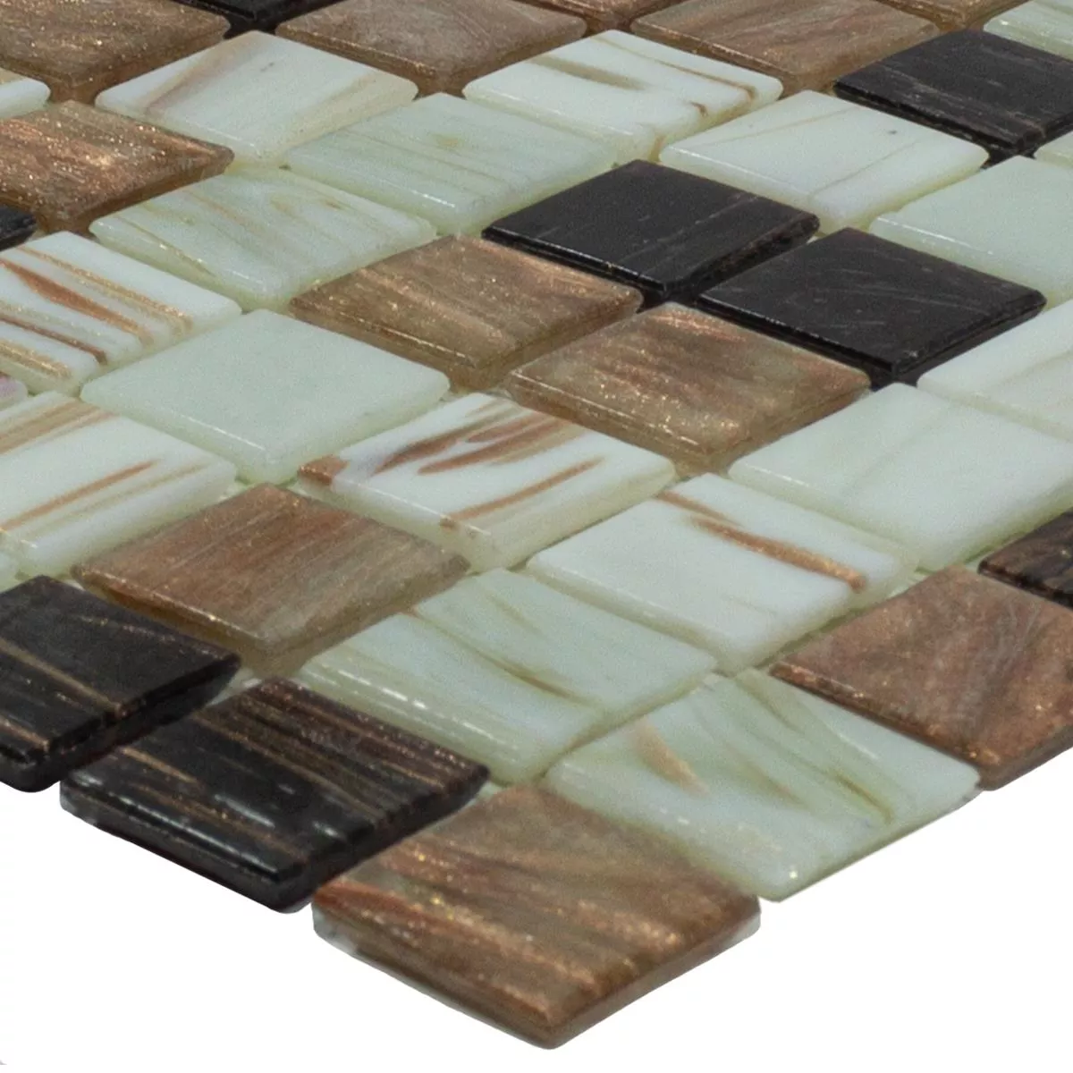 Glas Mosaik Lima Goldeffekt Braun Weiss Mix Glas Mosaik Lima Goldeffekt Braun Weiss Mix