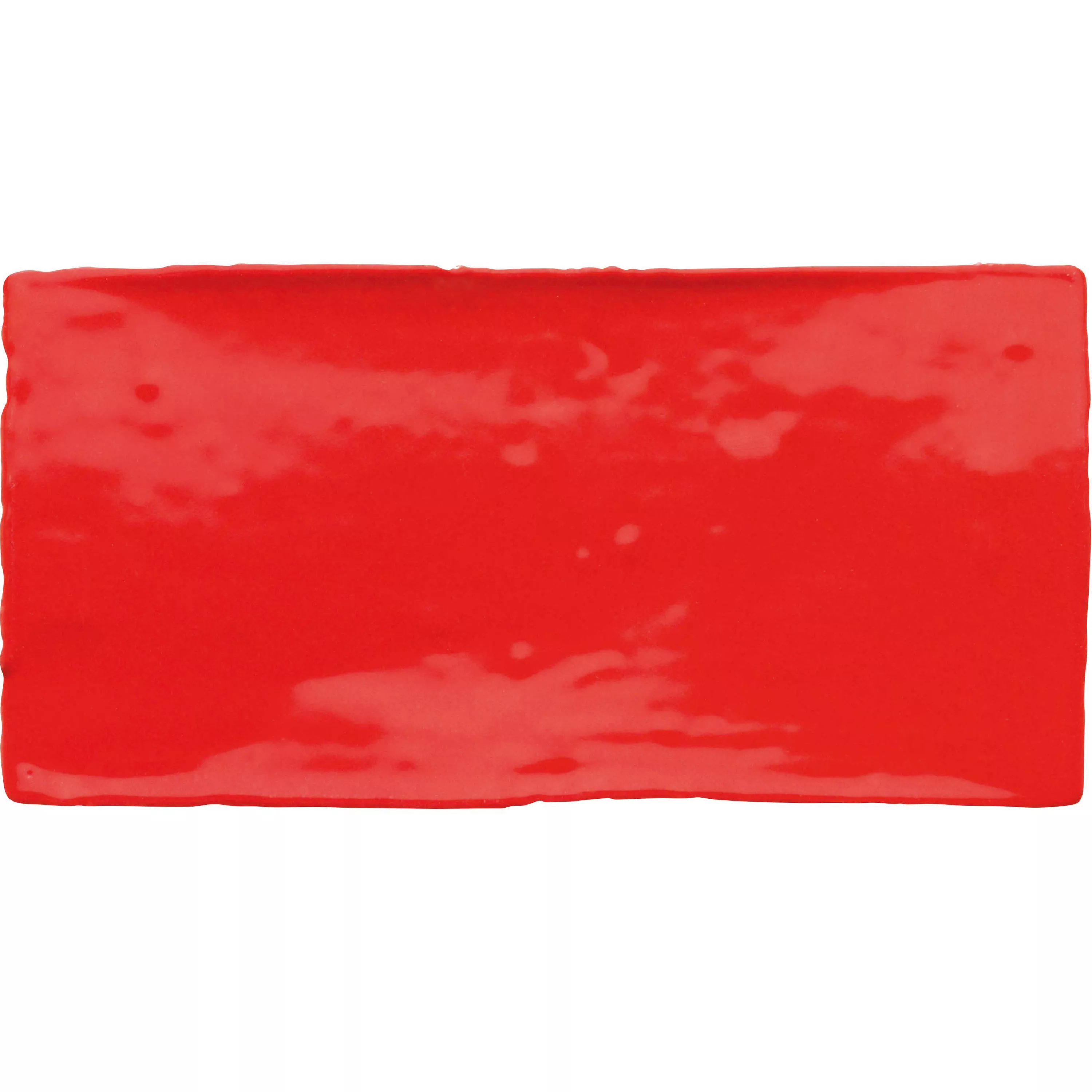 Wandfliese Algier Handgemacht 7,5x15cm Rot