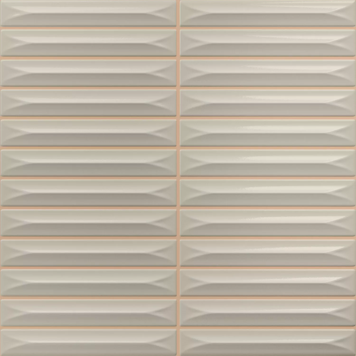 Bevel Greige Glänzend Stäbchen 20x20 cm