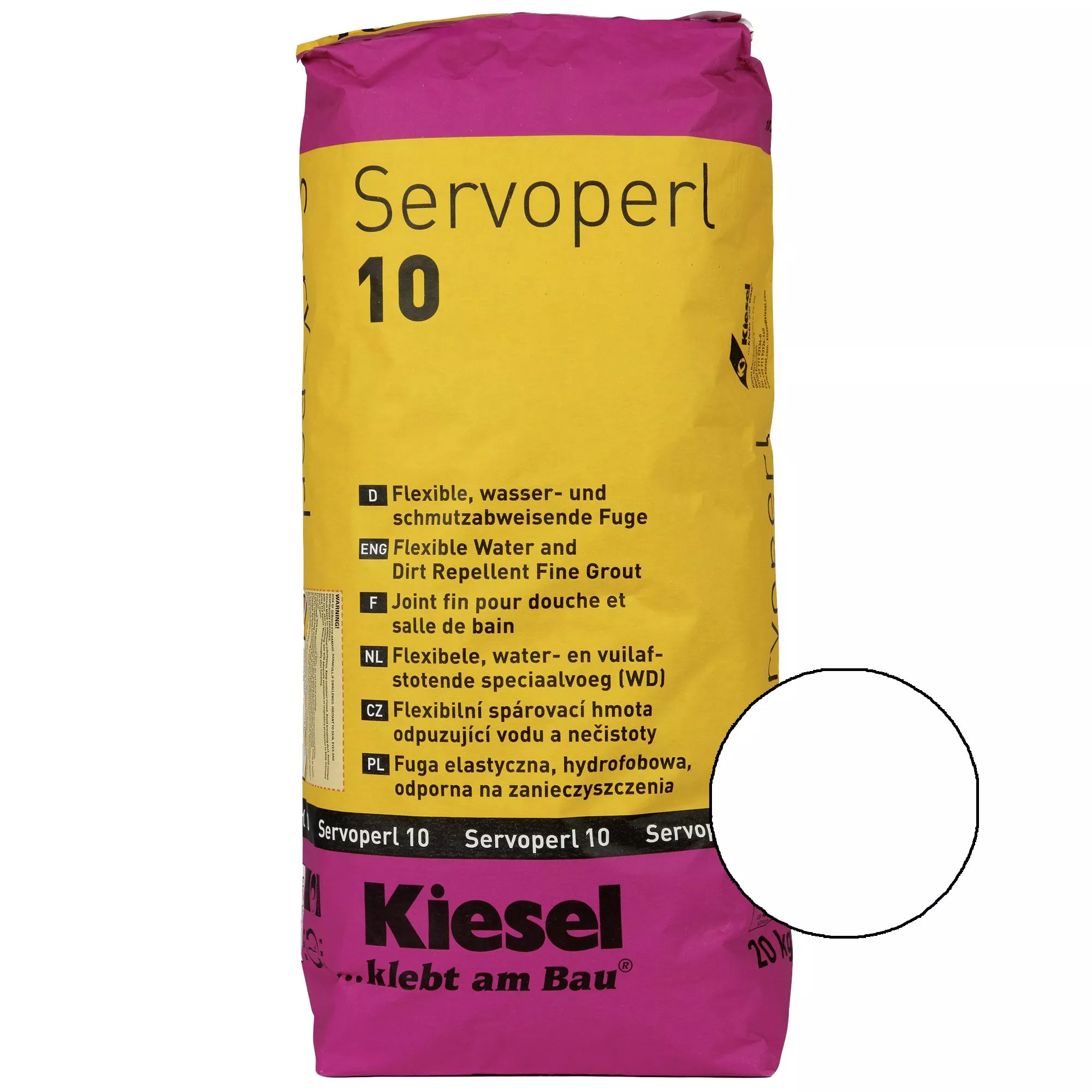 Kiesel Servoperl 10 - Flexible zementäre Fuge (20KG Edelweiss)