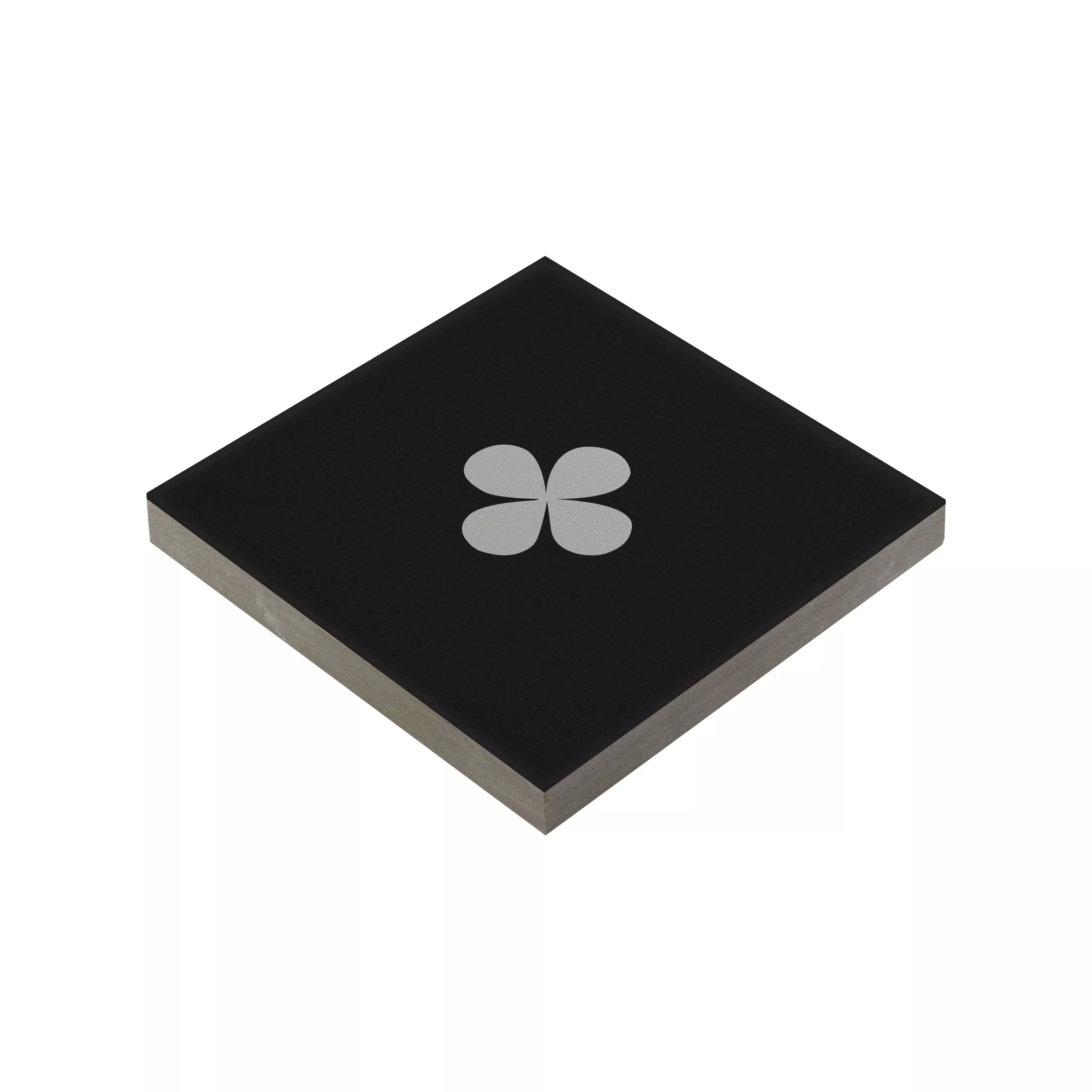 Feinsteinzeug Fliesen Genexia Schwarz Weiß Decor 1 Einleger  4,6x4,6cm Feinsteinzeug Fliesen Genexia Schwarz Weiß Decor 1 Einleger  4,6x4,6cm