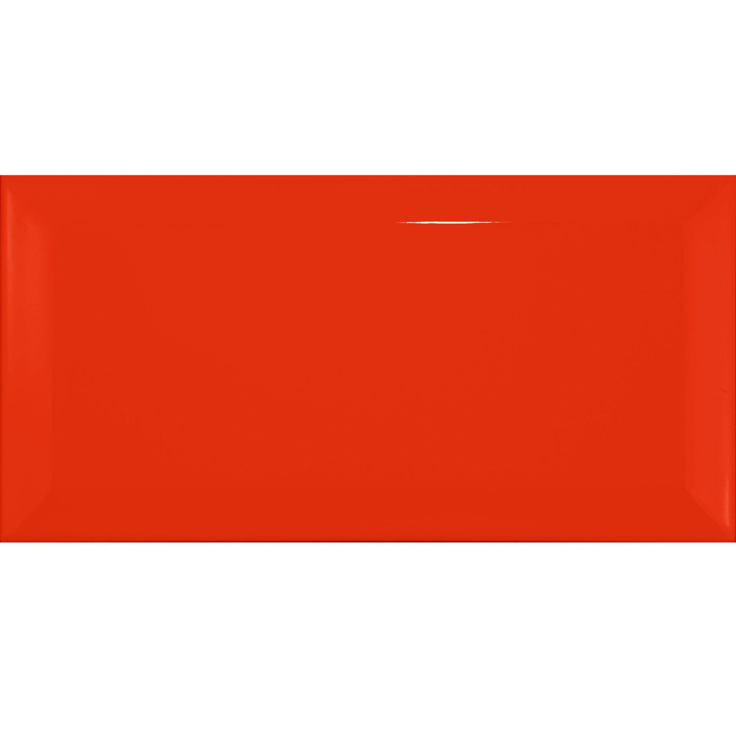 Metrofliese Rot Glänzend 7,5x15 cm Facette Pitcox Rojo