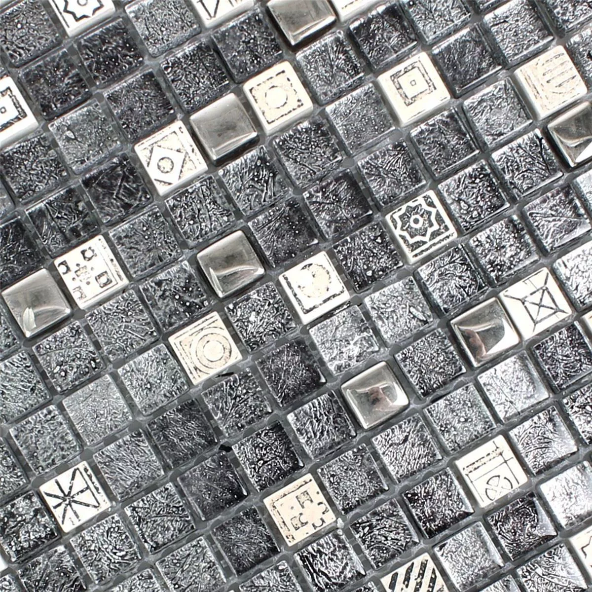 Mosaikfliesen Filippos Glas Naturstein Mix