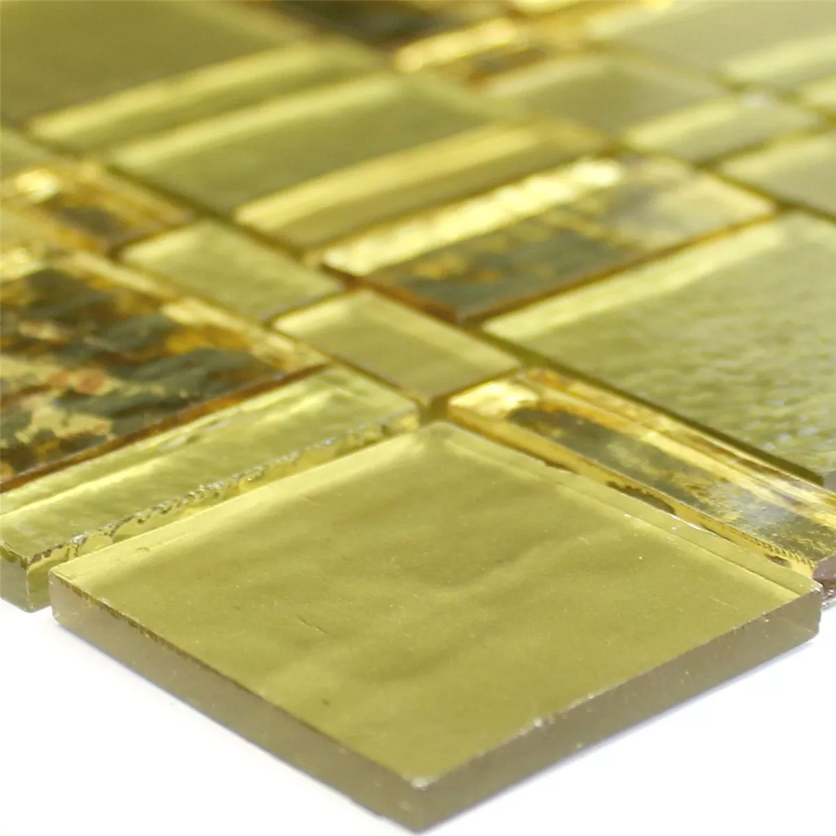 Glas Fliesen Trend Recycling Mosaik Liberty Topaz Gold