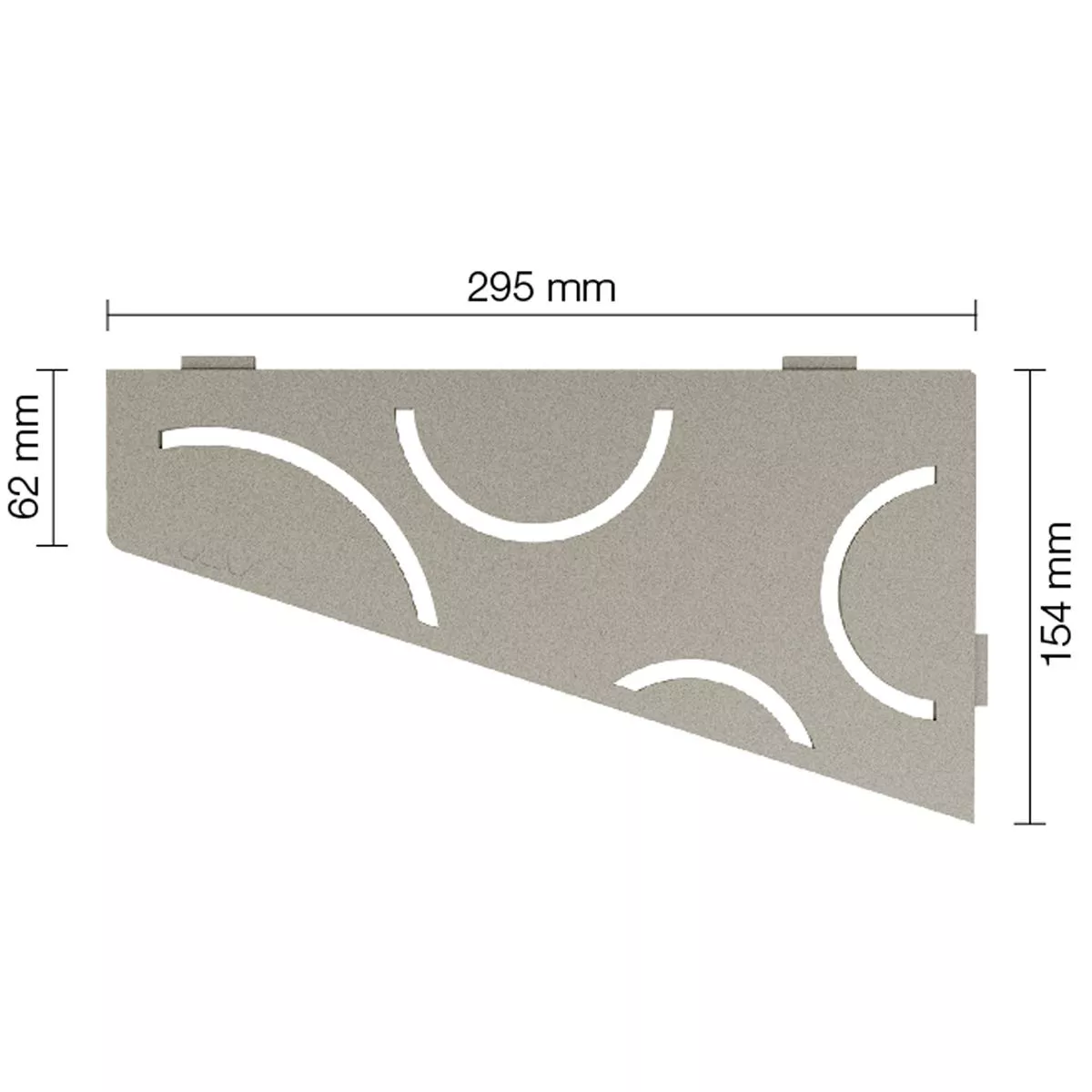 Wandablage Duschablage Schlüter 4eck 15,4x29,5cm Curve Grau