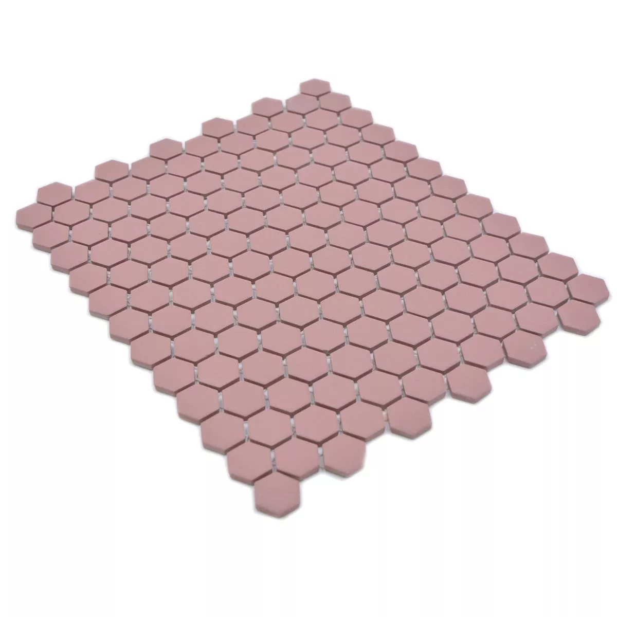 Muster von Keramikmosaik Bismarck R10B Hexagon Terracotta H23