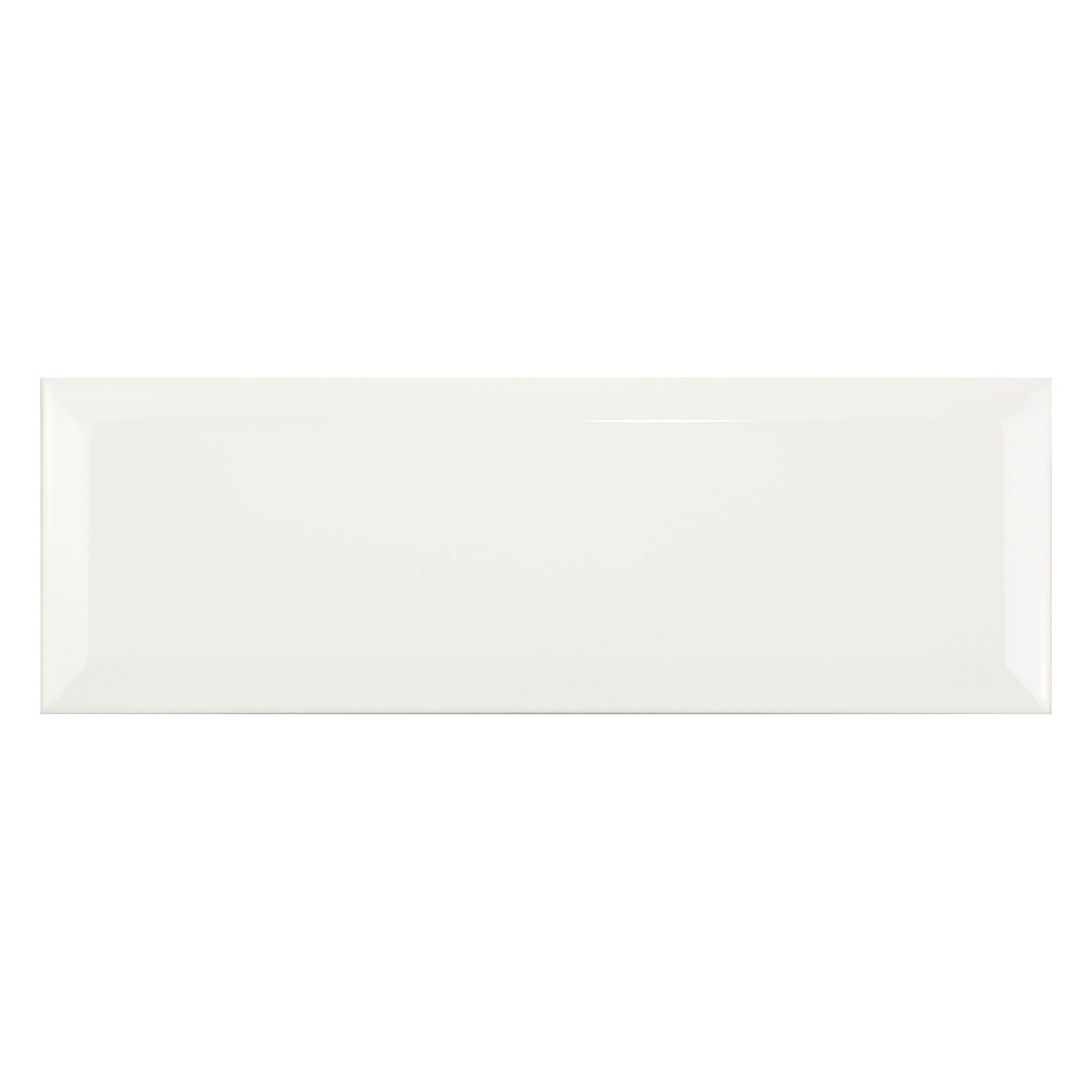 Metrofliese Weiß Glänzend 10x30 cm Facette El Paso Blanco