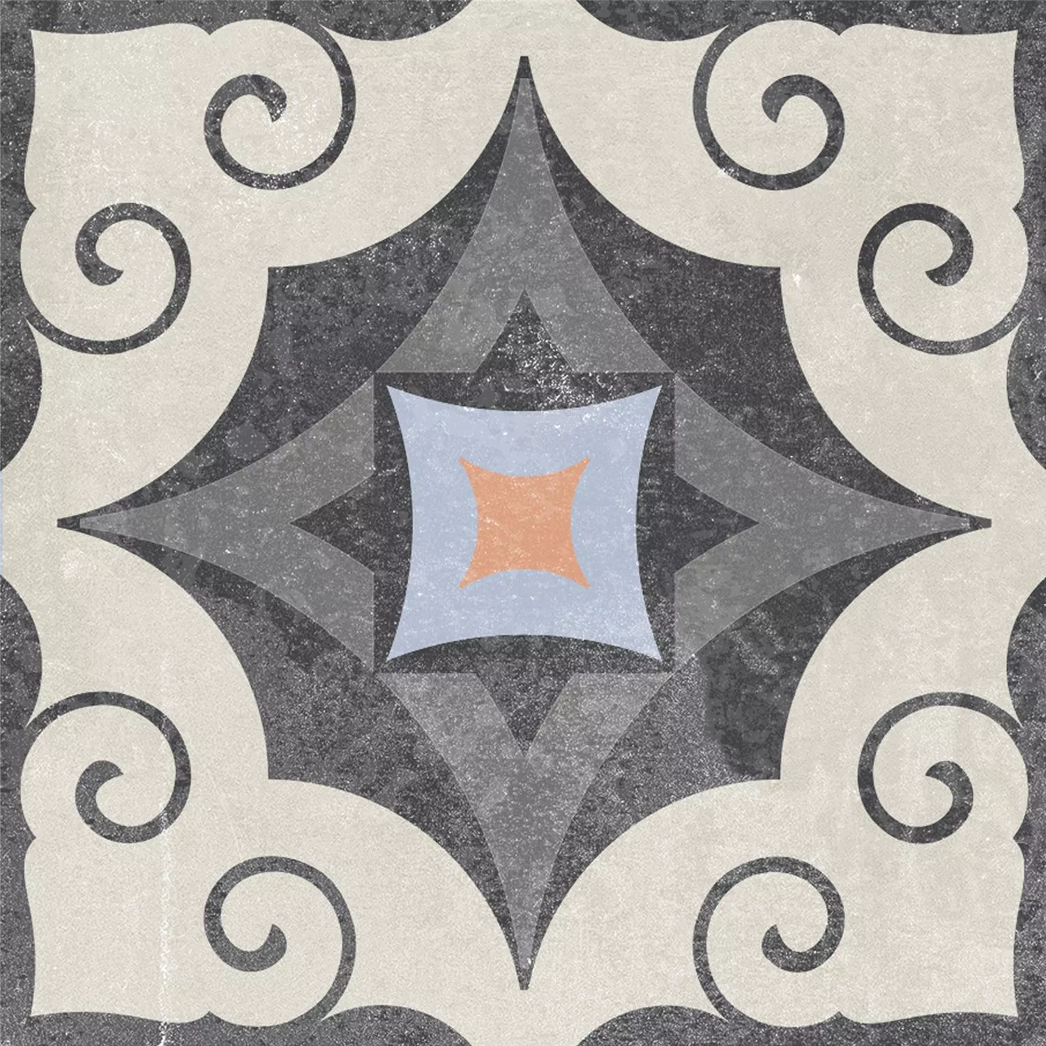Muster Bodenfliese Zementoptik Toulon Serrano 18,6x18,6cm