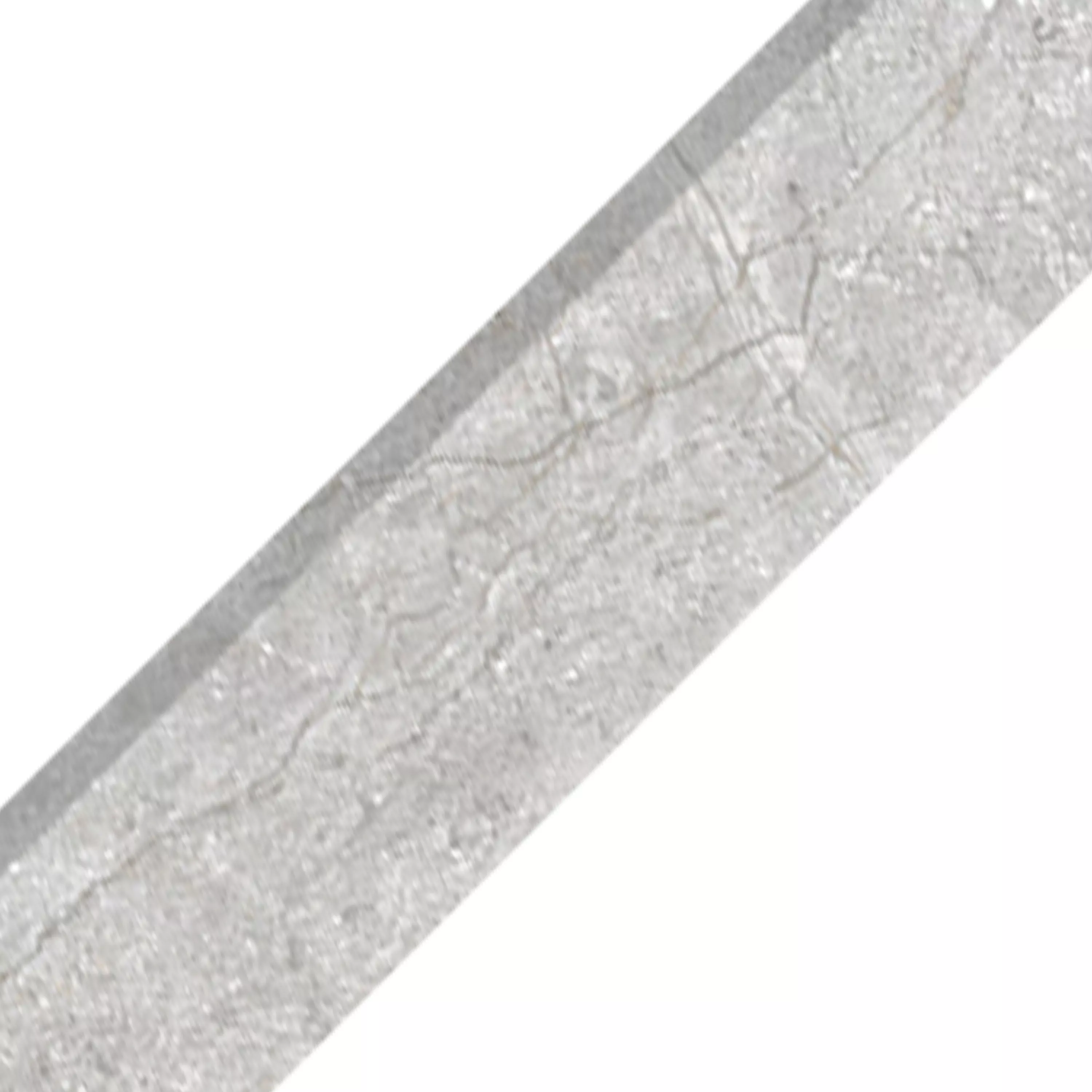 Bodenfliesen Pangea Marmoroptik Matt Silber Sockel 7x120cm