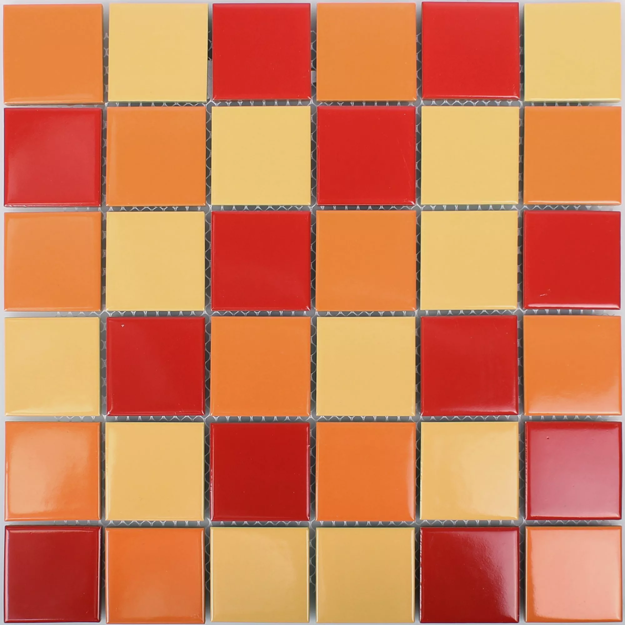 Mosaikfliesen Keramik Dordogne Gelb Orange Rot 48