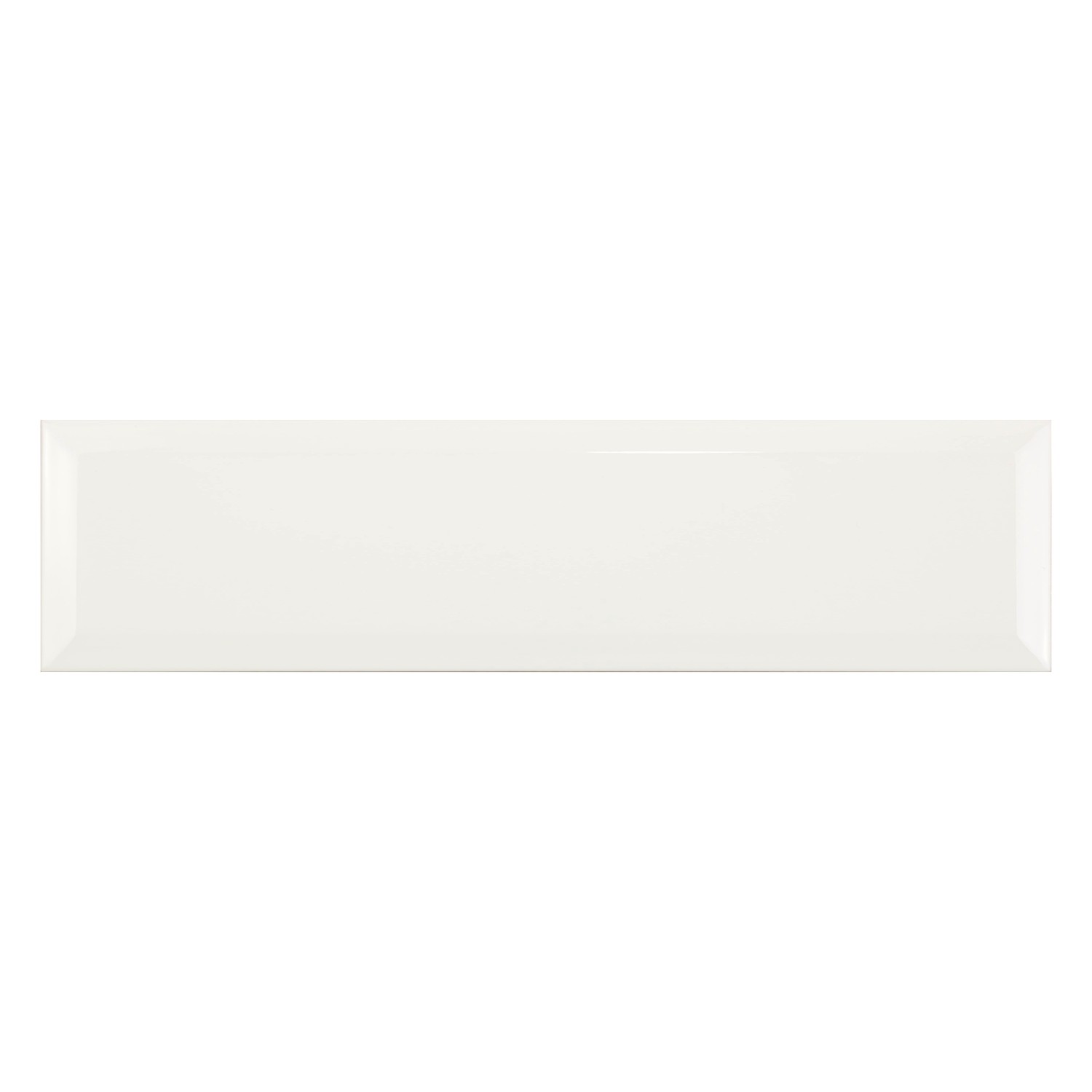 Metrofliese Weiß Glänzend 7,5x30 cm Facette Freiberg Blanco