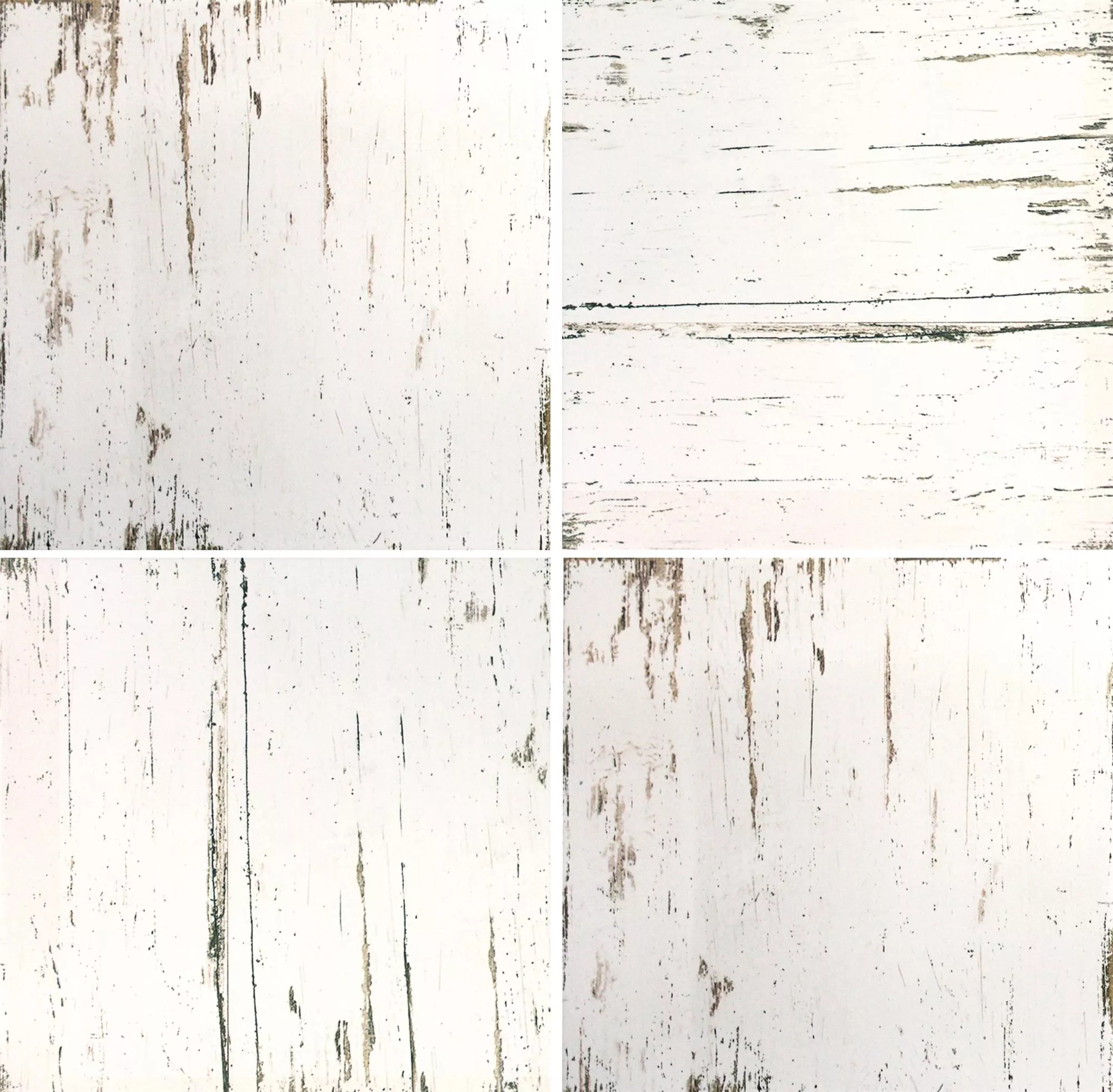 Bodenfliese Vintage Wood R10 Weiß 18,5x18,5cm