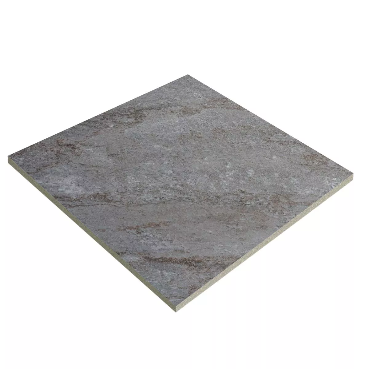 Terrassenplatte Feinsteinzeug Steinbach Grau 100x100x2 cm