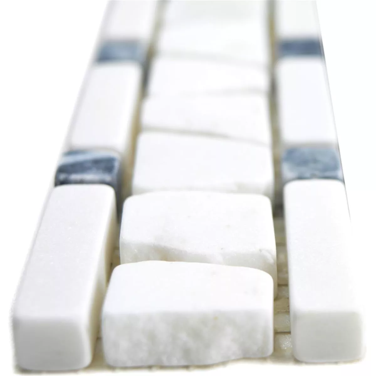 Naturstein Fliesenbordüre Vimeiro Weiß Schwarz Naturstein Fliesenbordüre Vimeiro Weiß Schwarz