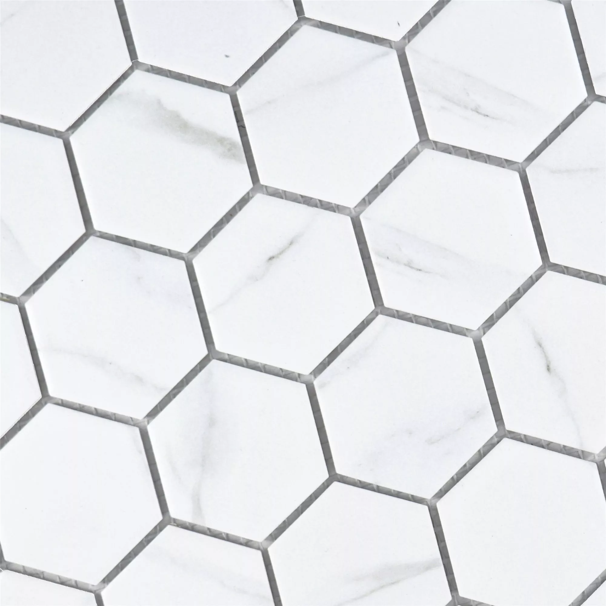 Keramik Mosaikfliesen Zyrus Carrara Hexagon 51