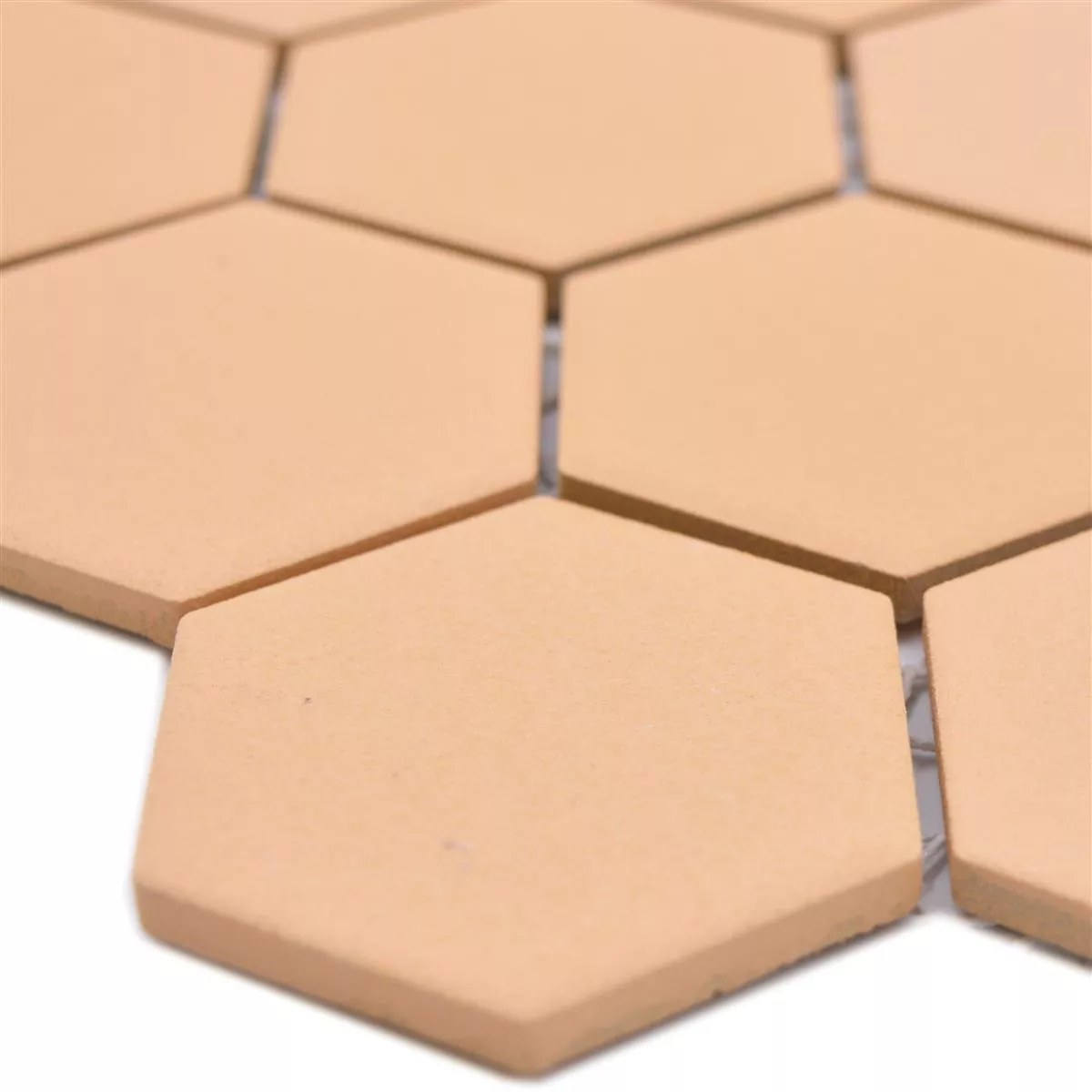 Keramikmosaik Bismarck R10B Hexagon Ocker Orange H51 Keramikmosaik Bismarck R10B Hexagon Ocker Orange H51