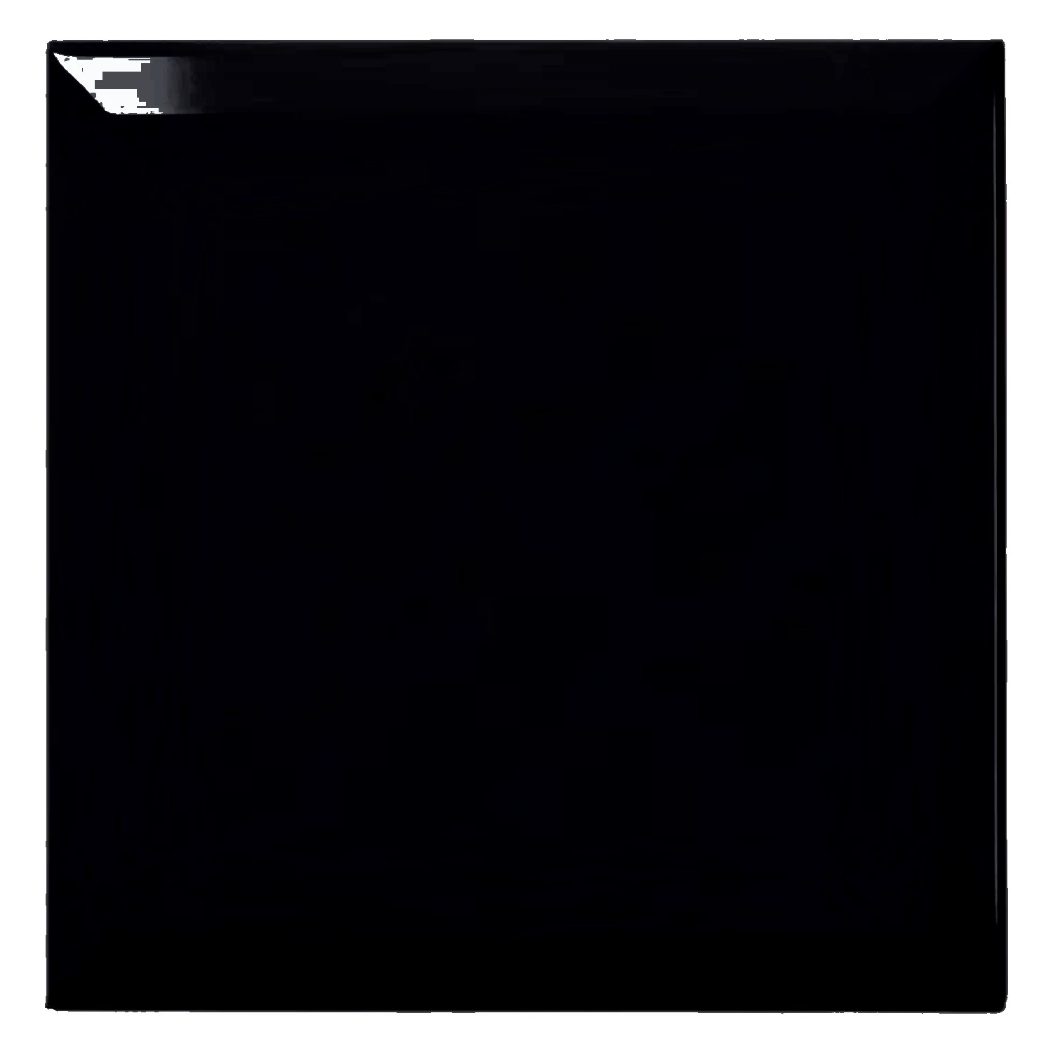 Metrofliese Schwarz Glänzend 20x20 cm Facette Freetown Negro