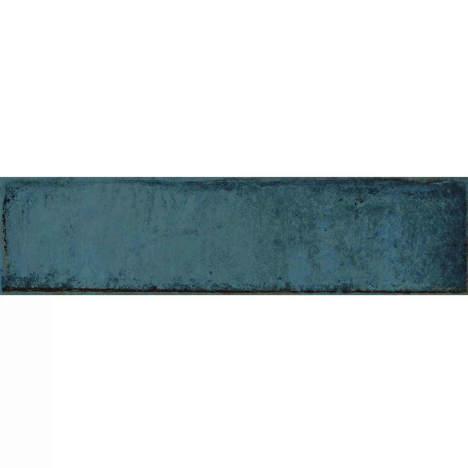 Wandfliesen Maestro Gewellt Glänzend Blau 7,5x30cm
