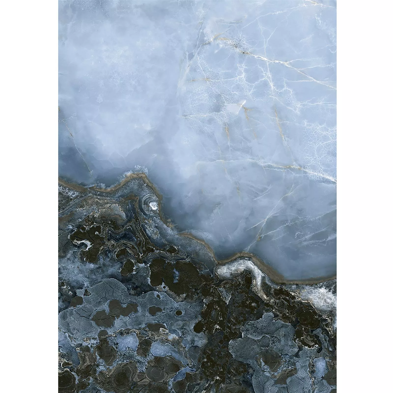 Bodenfliese Naftalin Poliert Schwarz Blau 60x120cm