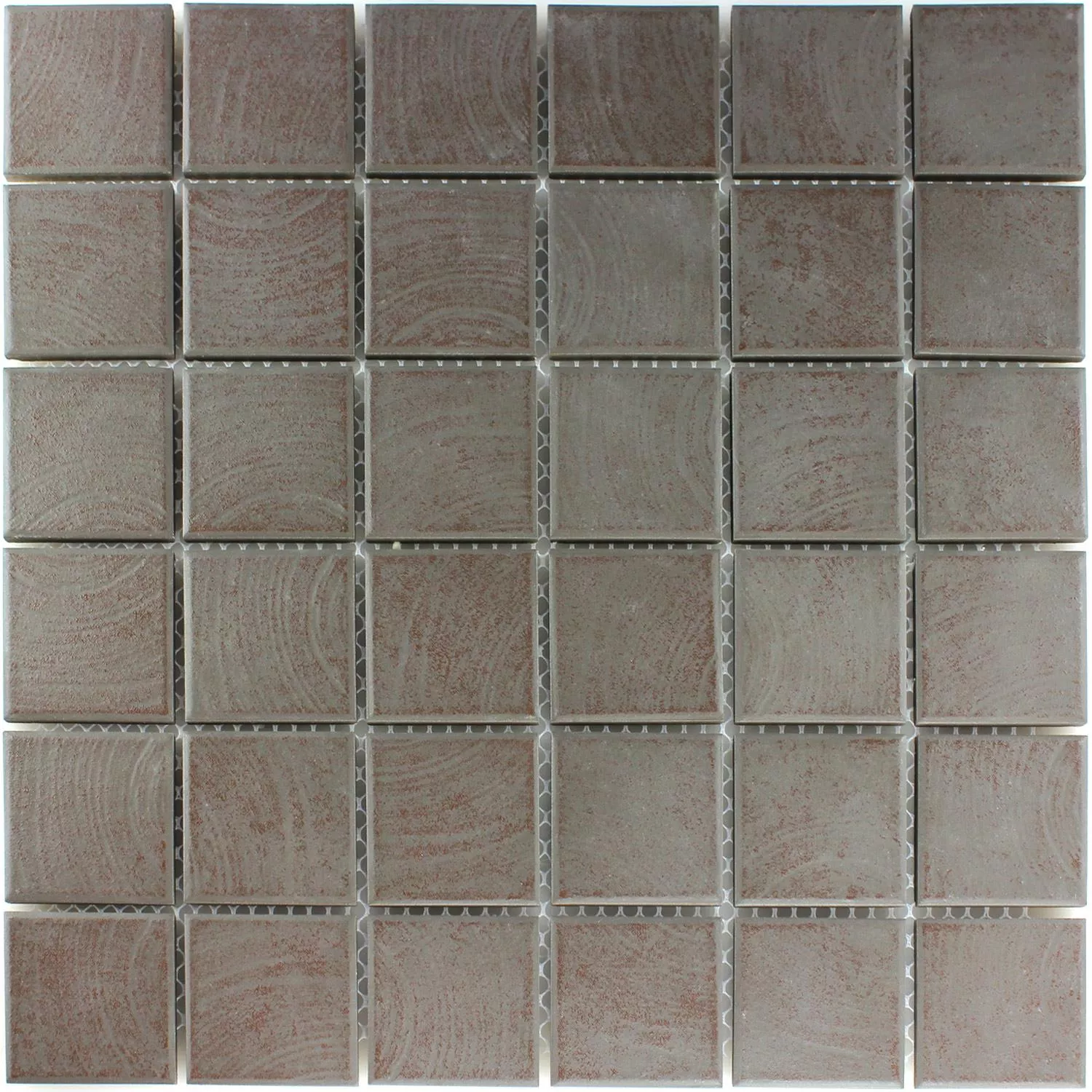 Muster von Mosaikfliesen Keramik Rutschhemmend Braun Strukturiert
