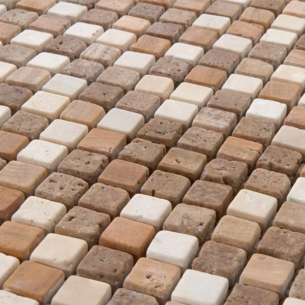 Muster von Mosaikfliesen Marmor Braun Mix 