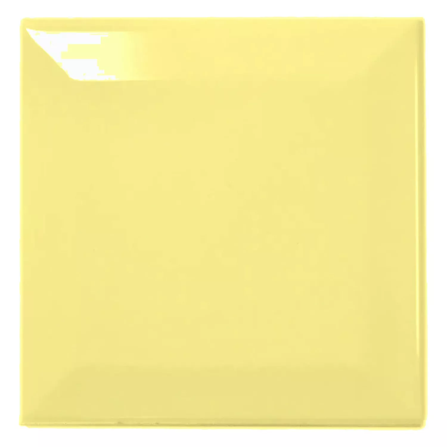 Metrofliese Gelb Glänzend 10x10 cm Facette Catarina Amarillo