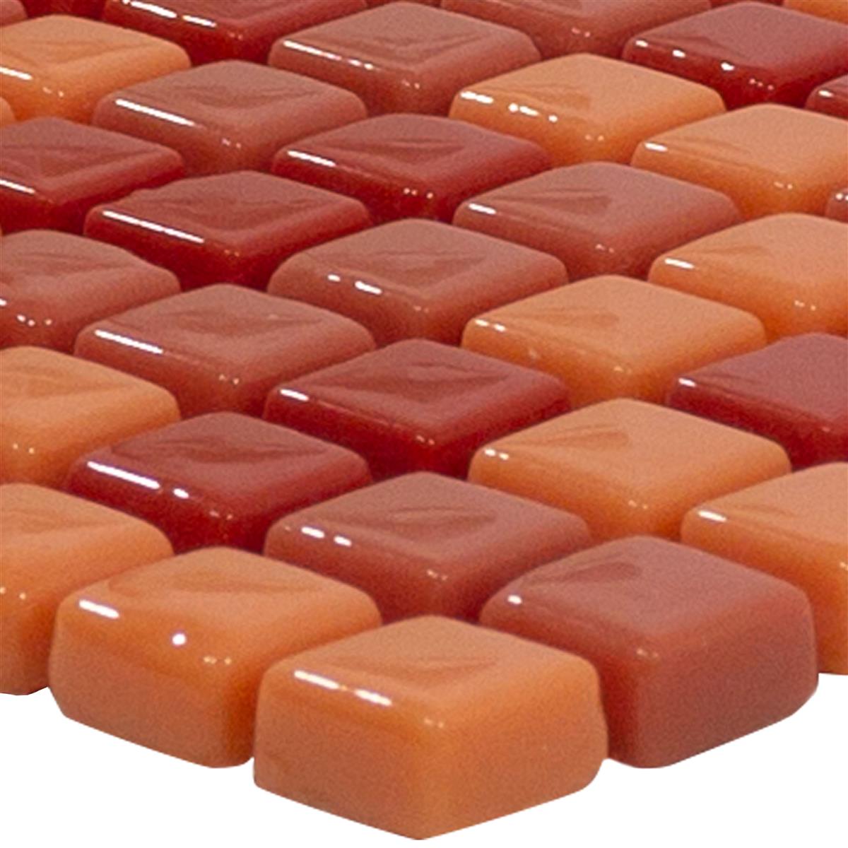 Glasmosaik Fliesen Delight Rot-Orange Mix