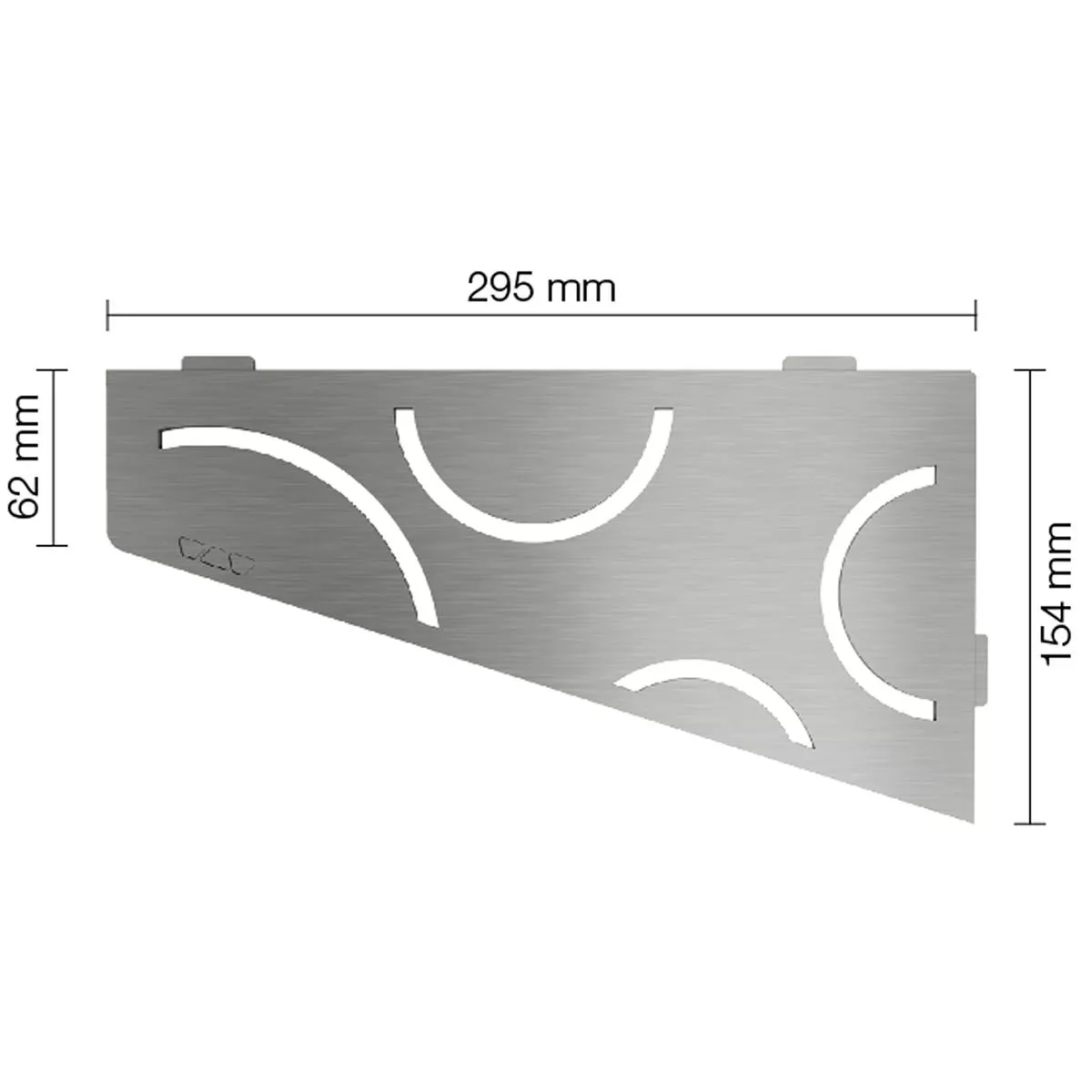 Wandablage Duschablage Schlüter 4eck 15,4x29,5cm Curve Silber