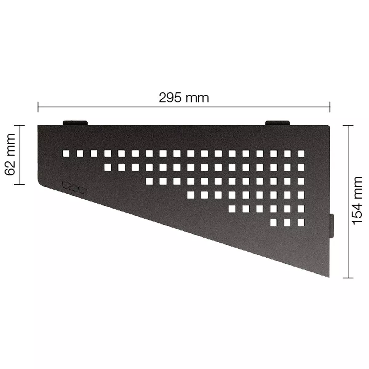 Wandablage Duschablage Schlüter 4eck 15,4x29,5cm Square Anthrazit