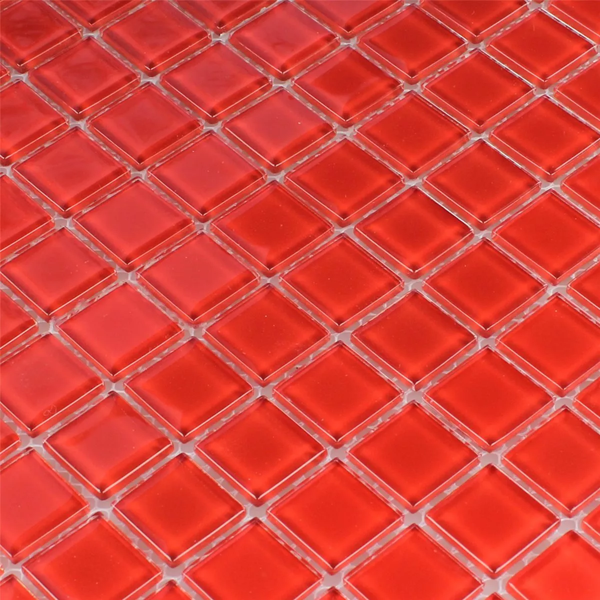 Muster von Mosaikfliesen Glas Rot Uni