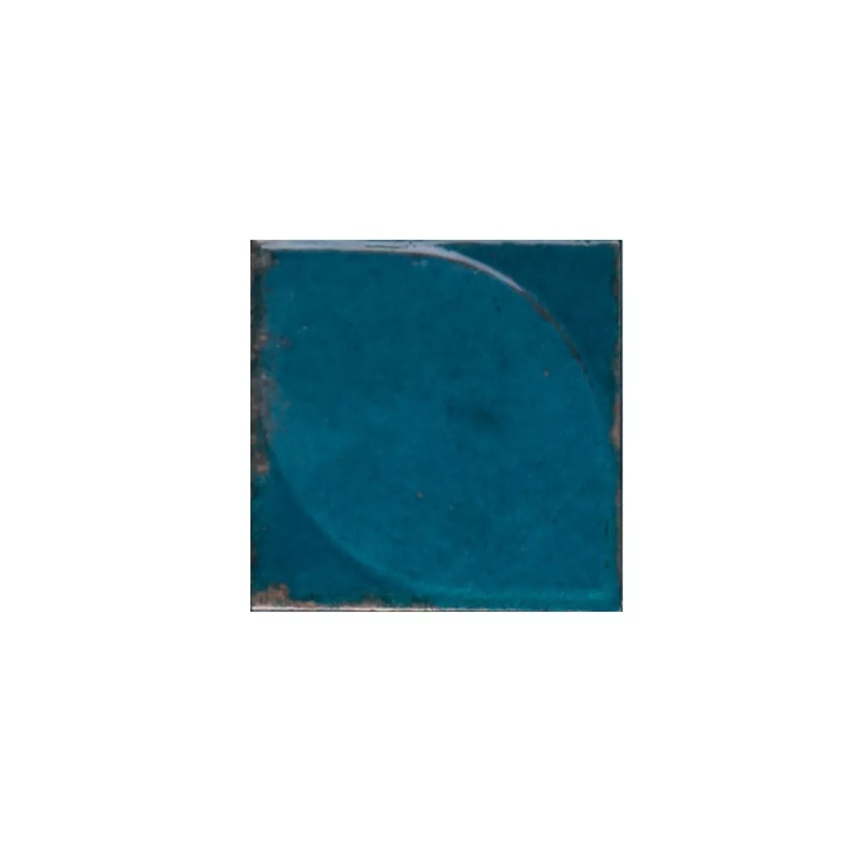 Maryland Meerblau Glänzend 3D Strukturiert 10x10 cm