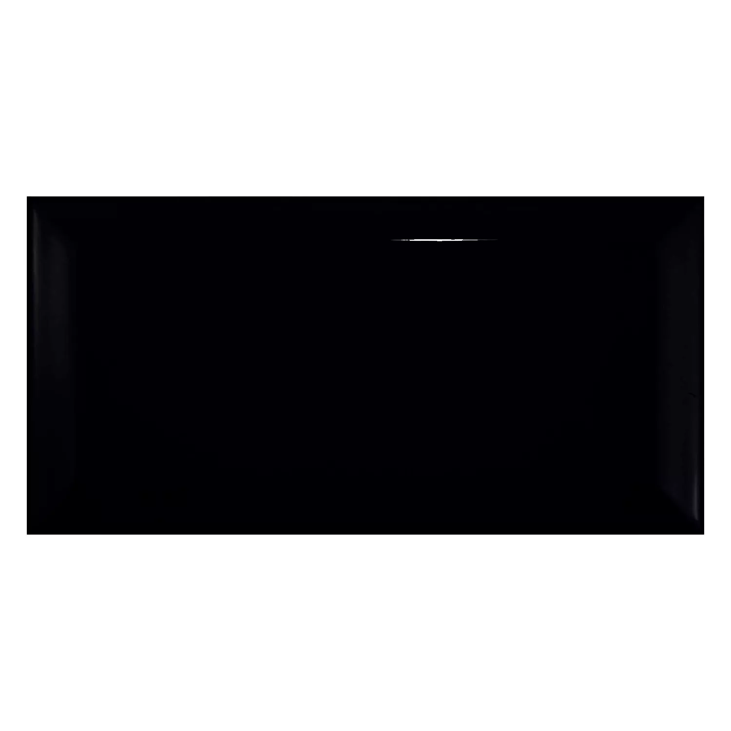 Metrofliese Schwarz Glänzend 10x20 cm Facette Jasper Negro