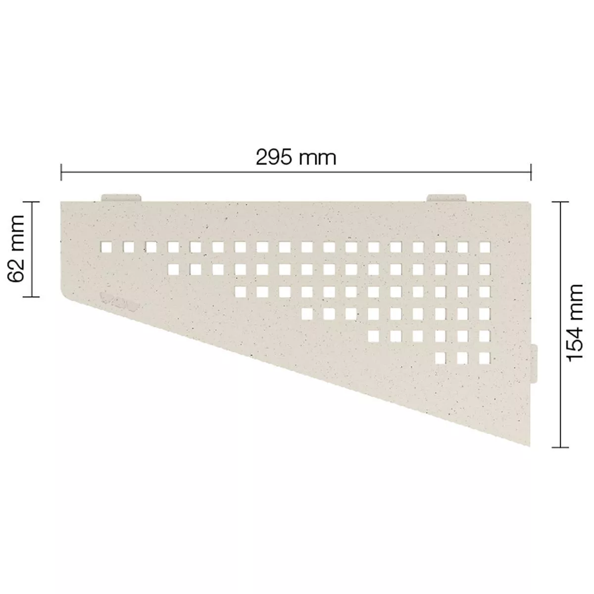 Wandablage Duschablage Schlüter 4eck 15,4x29,5cm Square Elfenbein