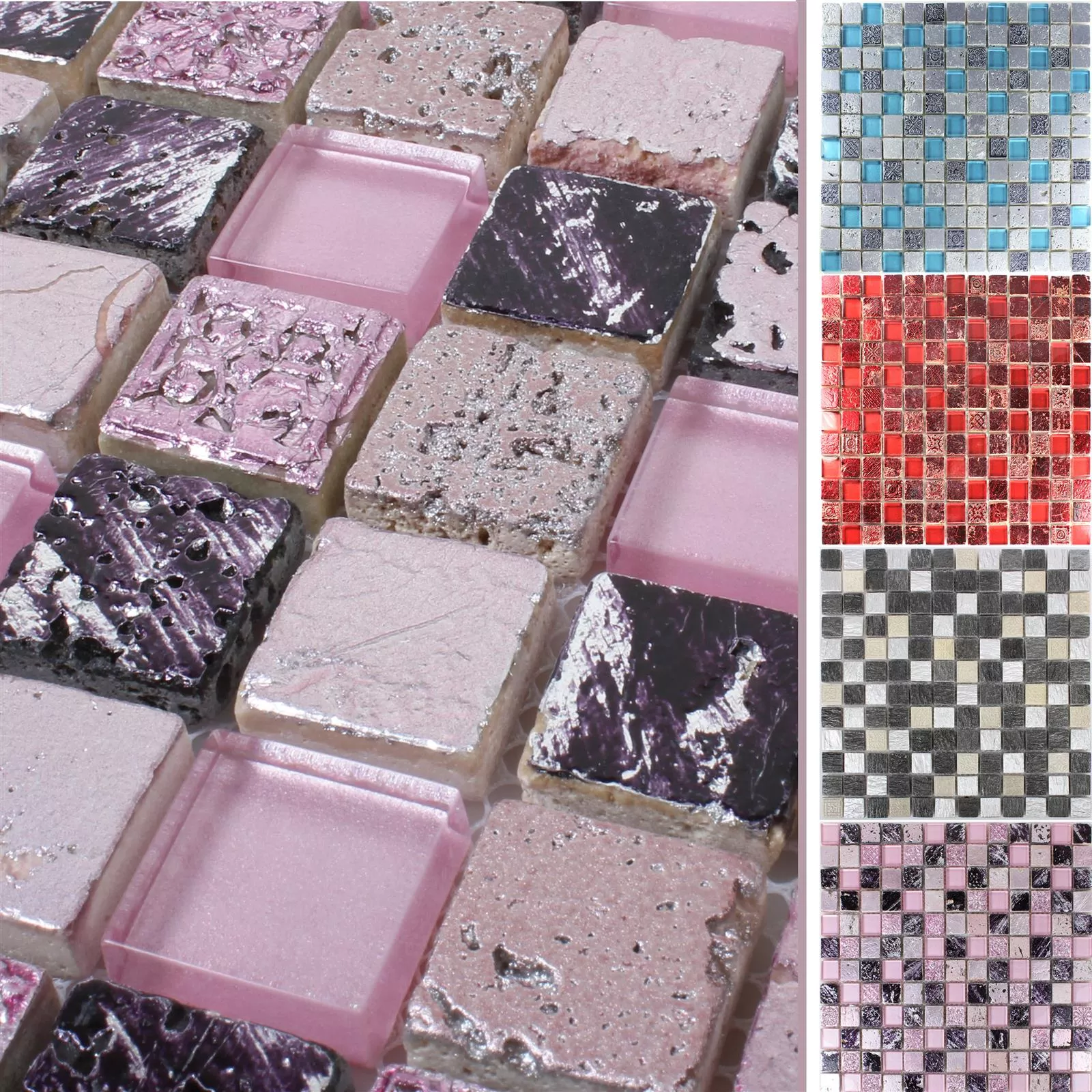 Muster von Mosaikfliesen Glas Naturstein Mix Colicos