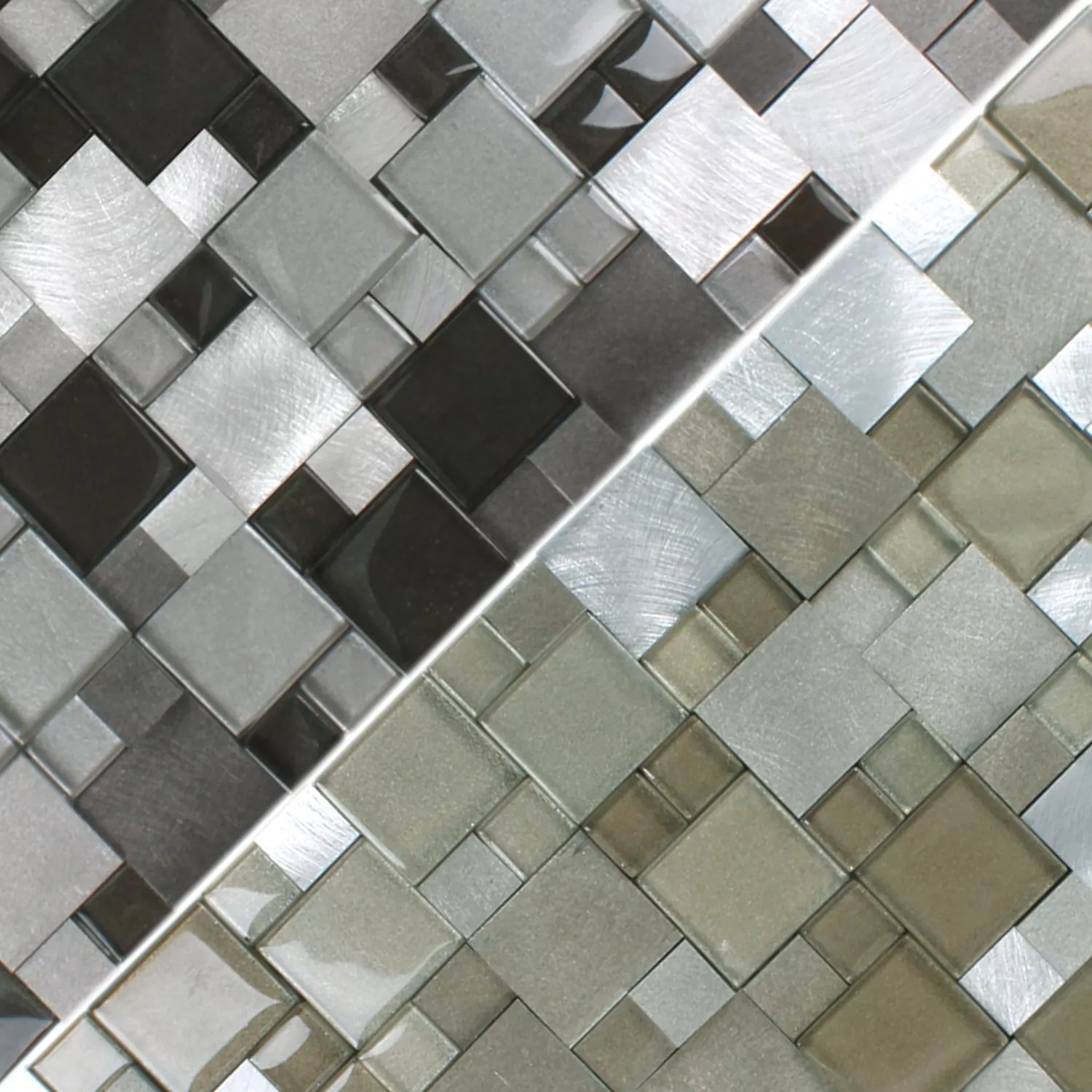 Muster von Mosaikfliesen Glas Aluminium Condor 3D