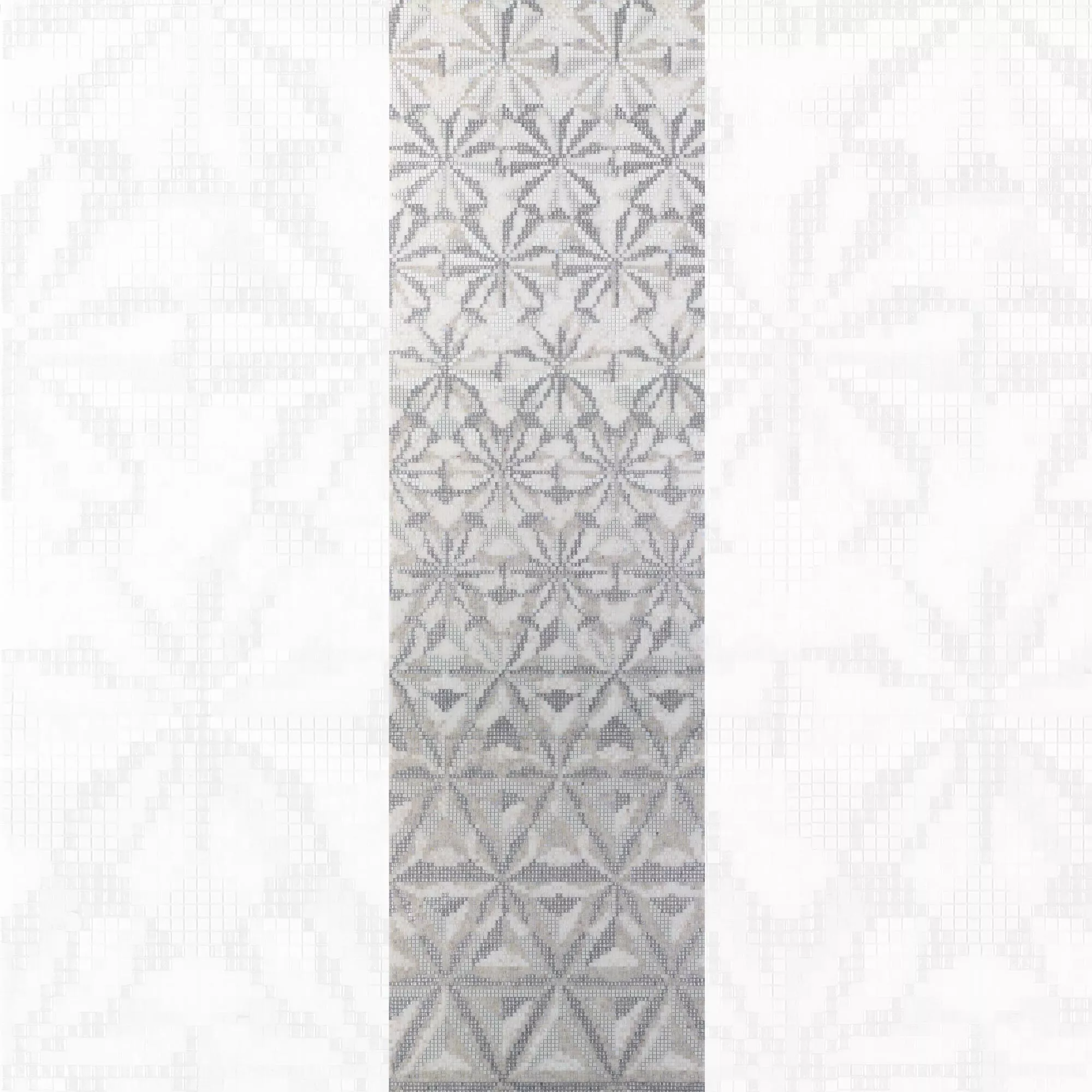 Glas Mosaik Bild Magicflower White 100x240cm