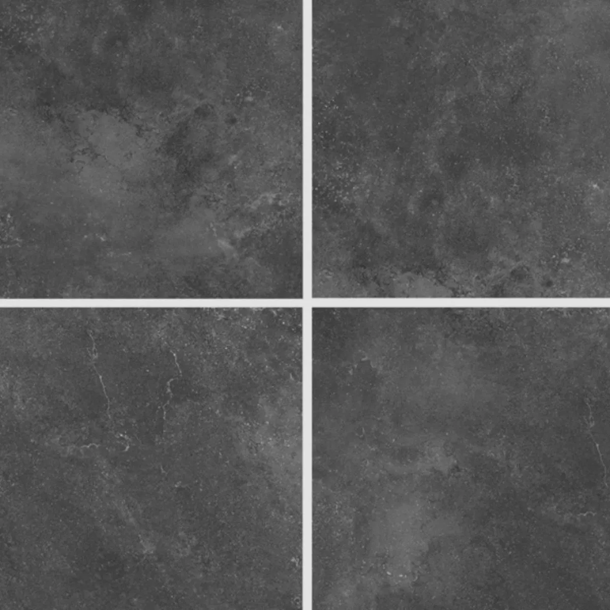 Terrassenplatte Feinsteinzeug Rockstone Schwarz 60x60x2 cm