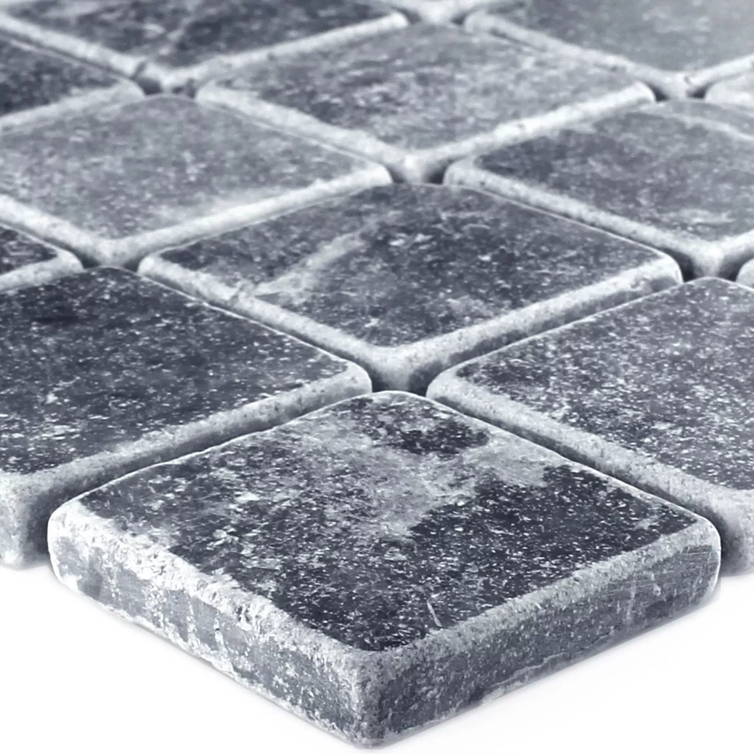 Mosaikfliesen Marmor Visso Nero 48 Mosaikfliesen Marmor Visso Nero 48