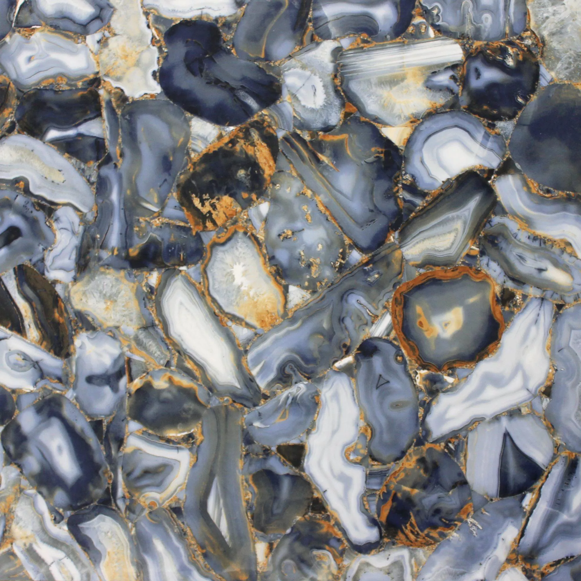 Muster Bodenfliese Wilson Poliert Blau 60x60cm