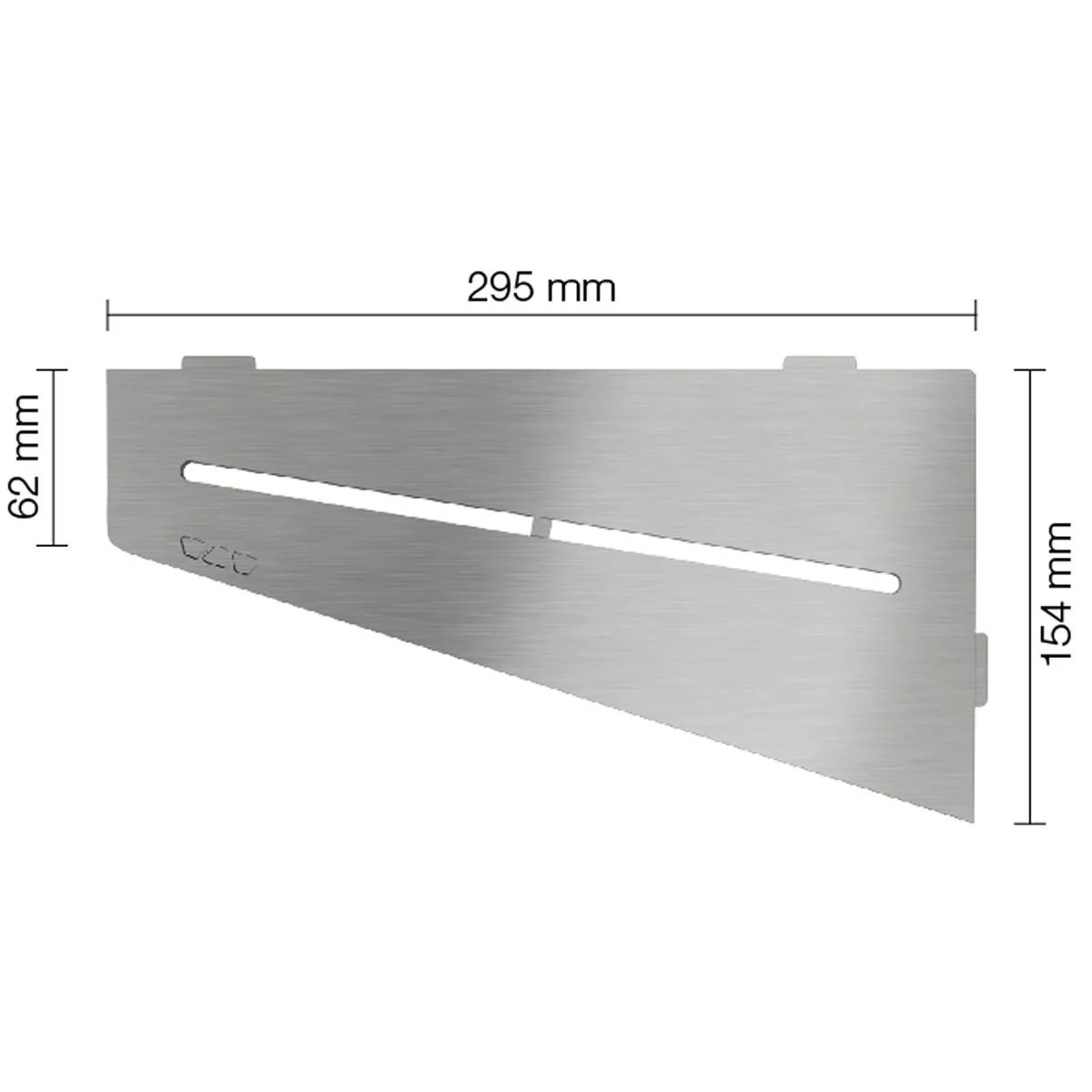 Wandablage Duschablage Schlüter 4eck 15,4x29,5cm Pure Silber