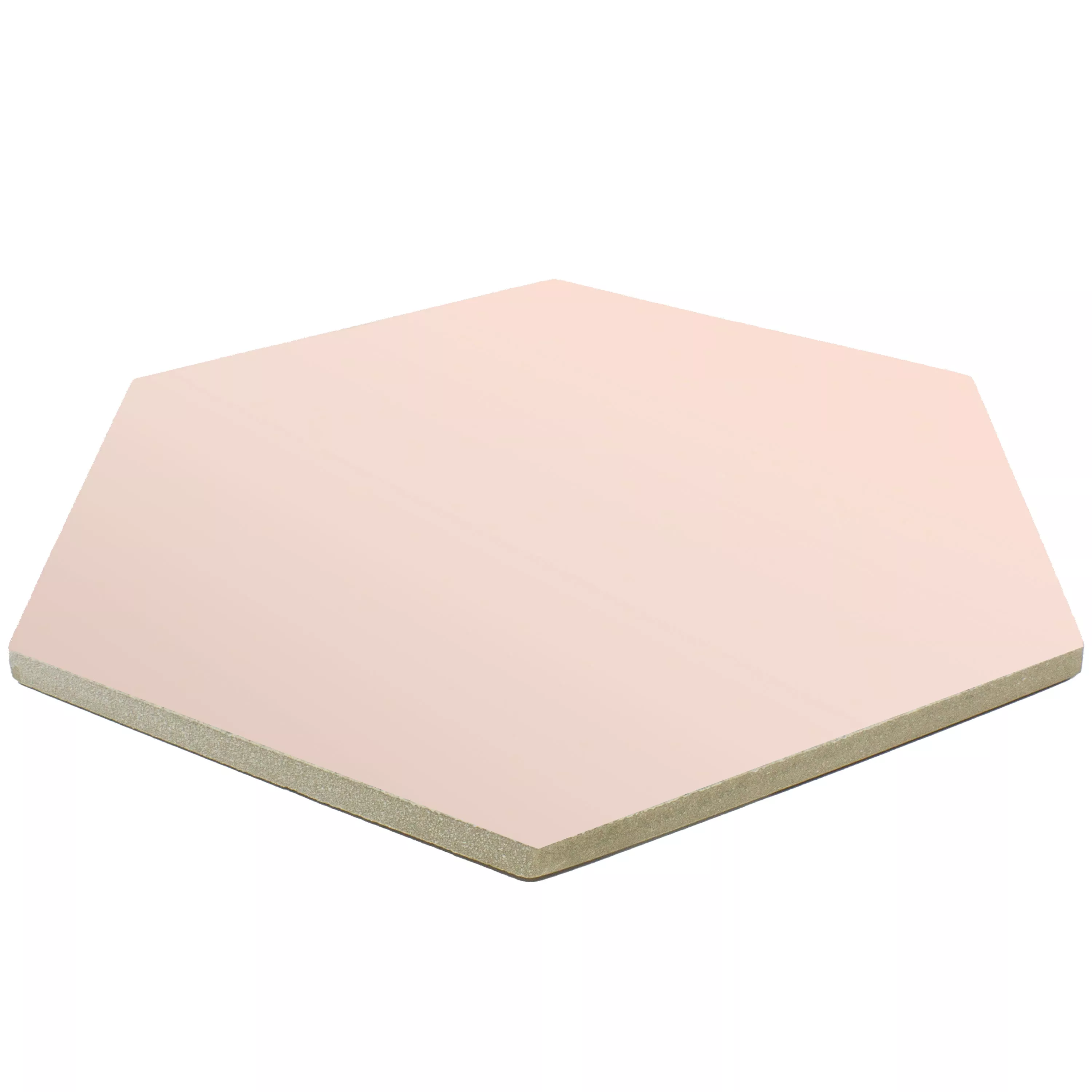 Muster von Feinsteinzeug Fliesen Modena Hexagon Uni Pink