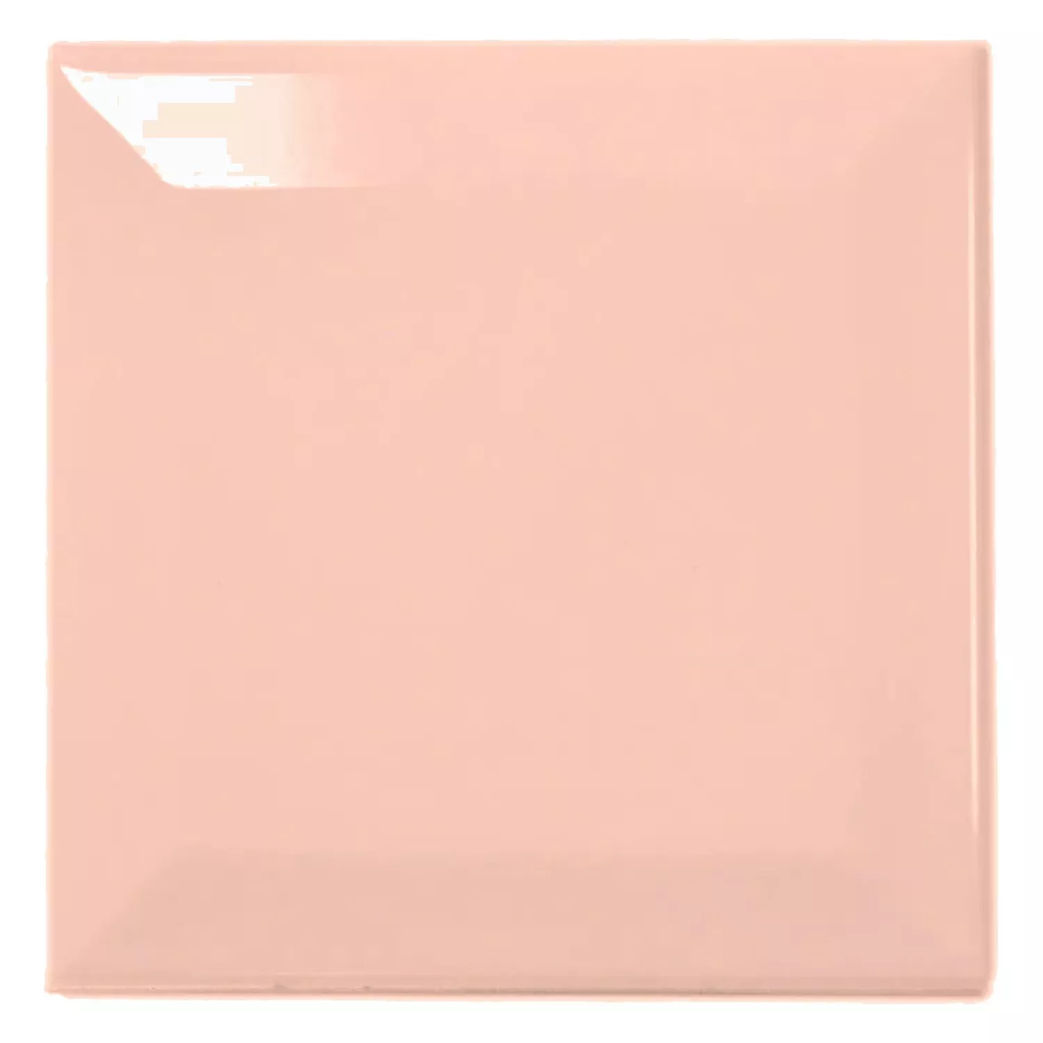 Metrofliese Orange Glänzend 10x10 cm Facette Catarina Salmon