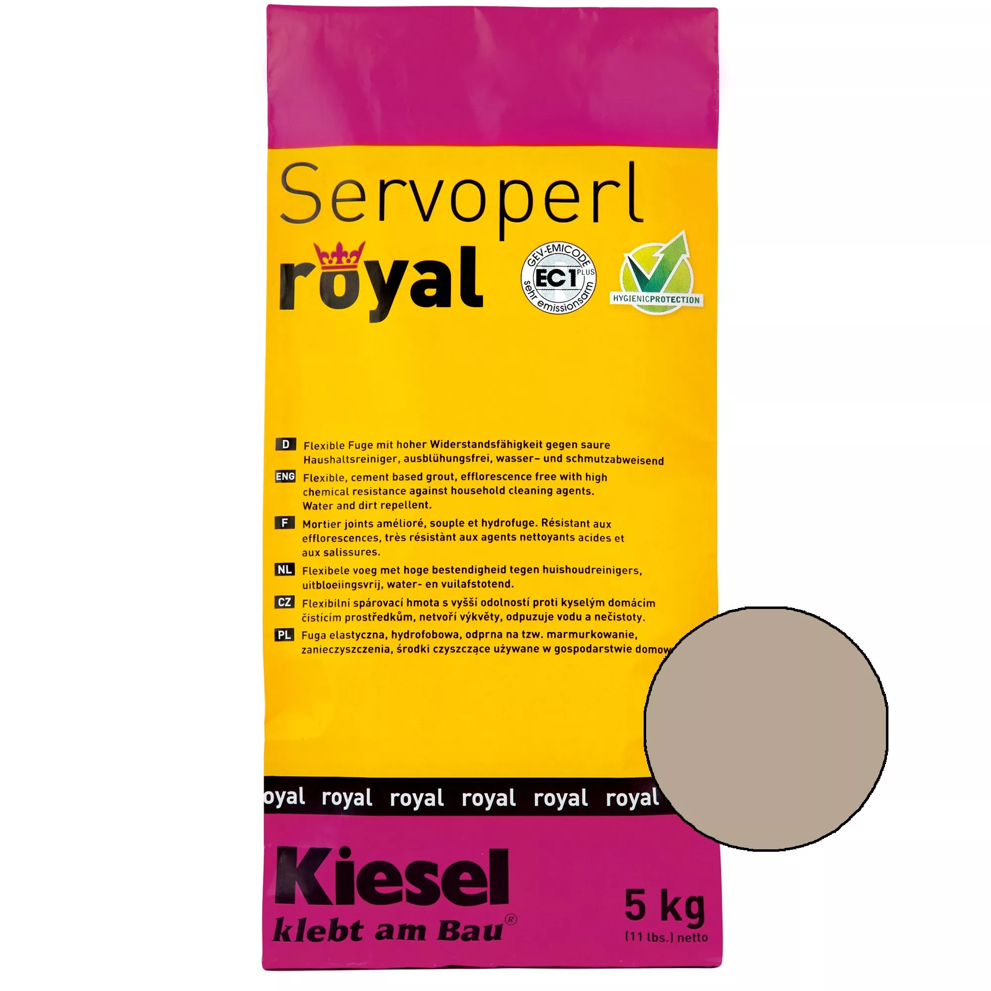 Kiesel Servoperl royal - Fugenmasse -5 Kg Mochacino