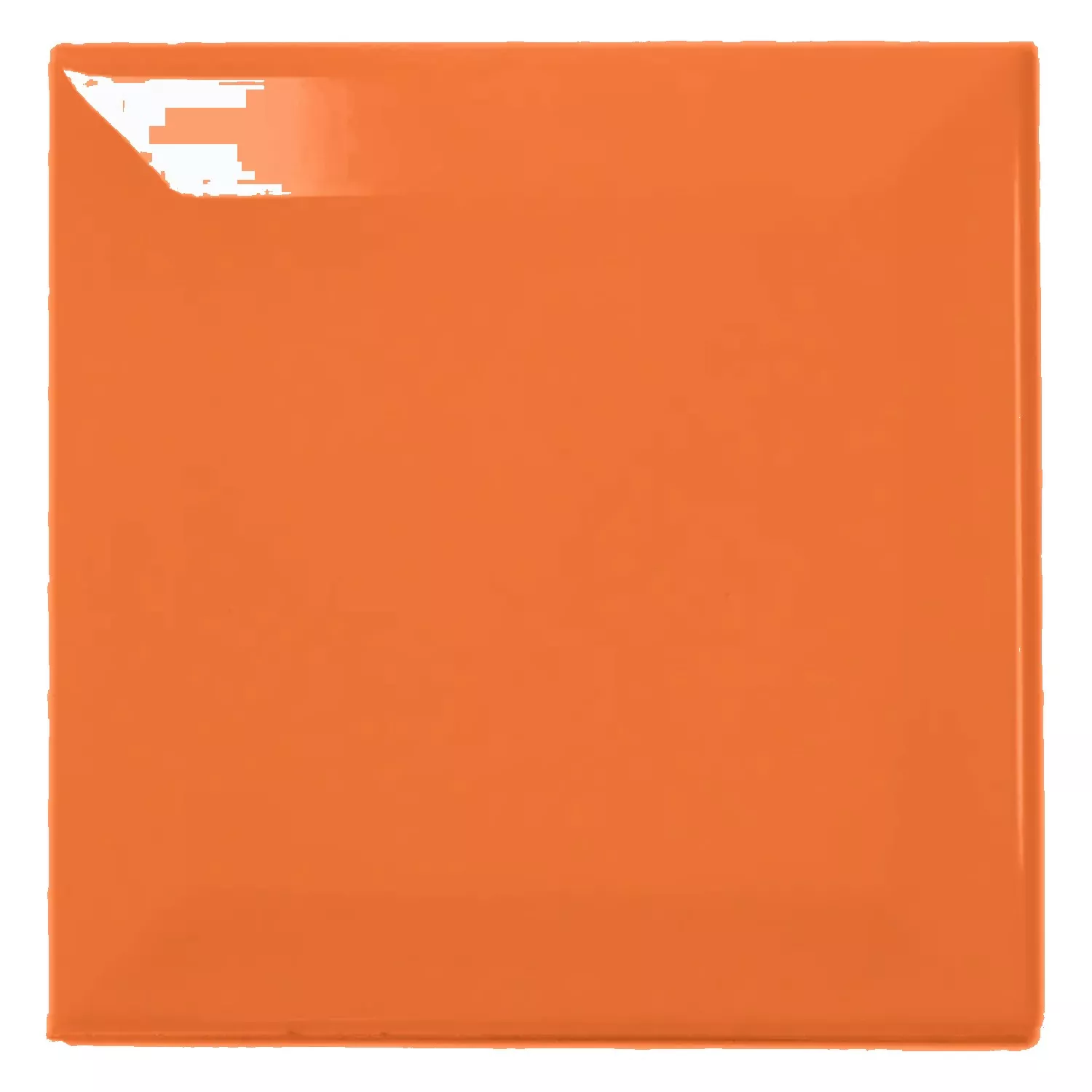 Metrofliese Orange Glänzend 10x10 cm Facette Catarina Naranja