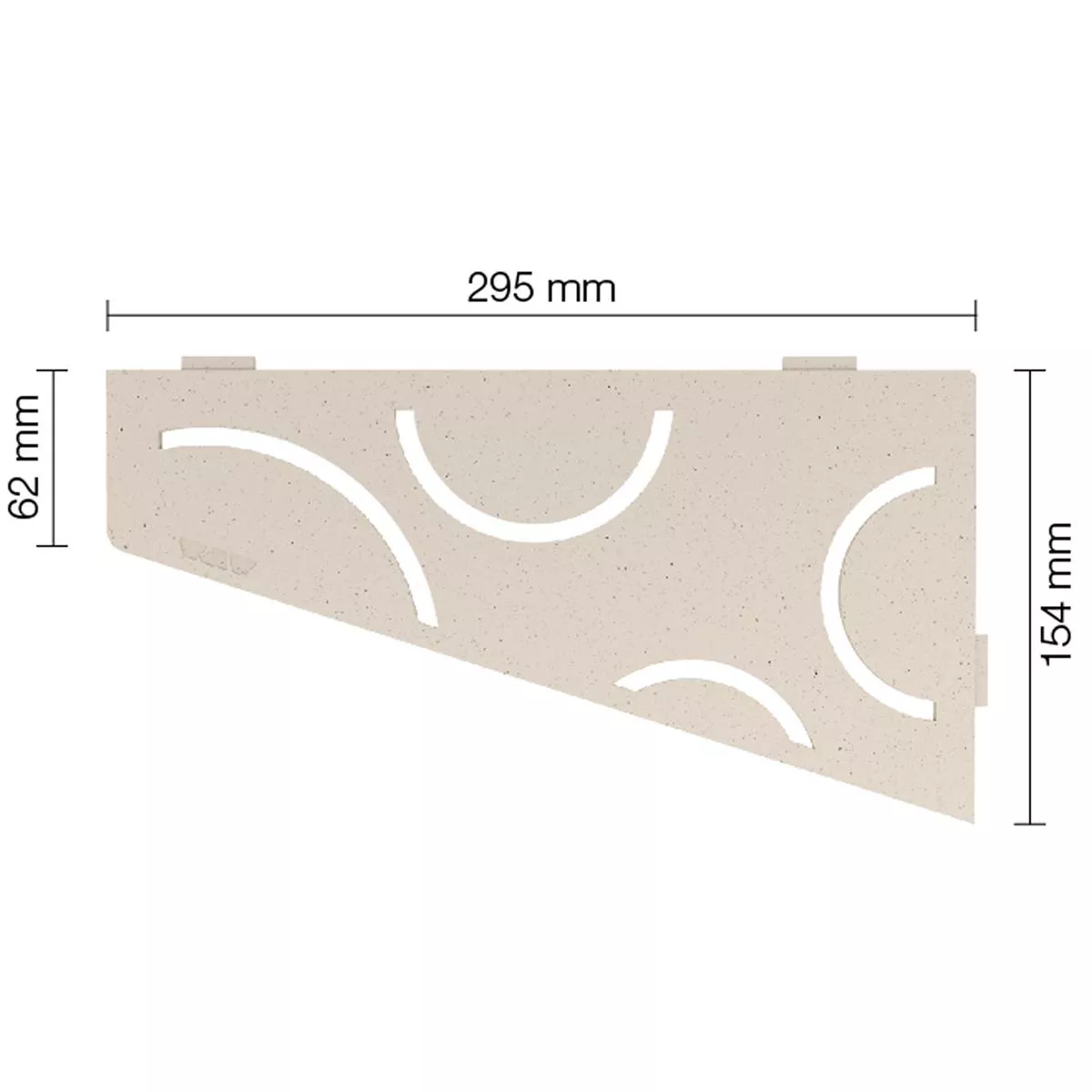 Wandablage Duschablage Schlüter 4eck 15,4x29,5cm Curve Elfenbein