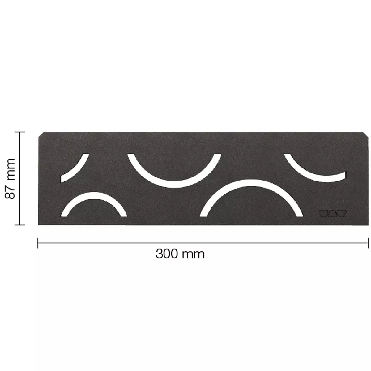 Nischen Wandablage Schlüter Rechteck 30x8,7cm Curve Anthrazit