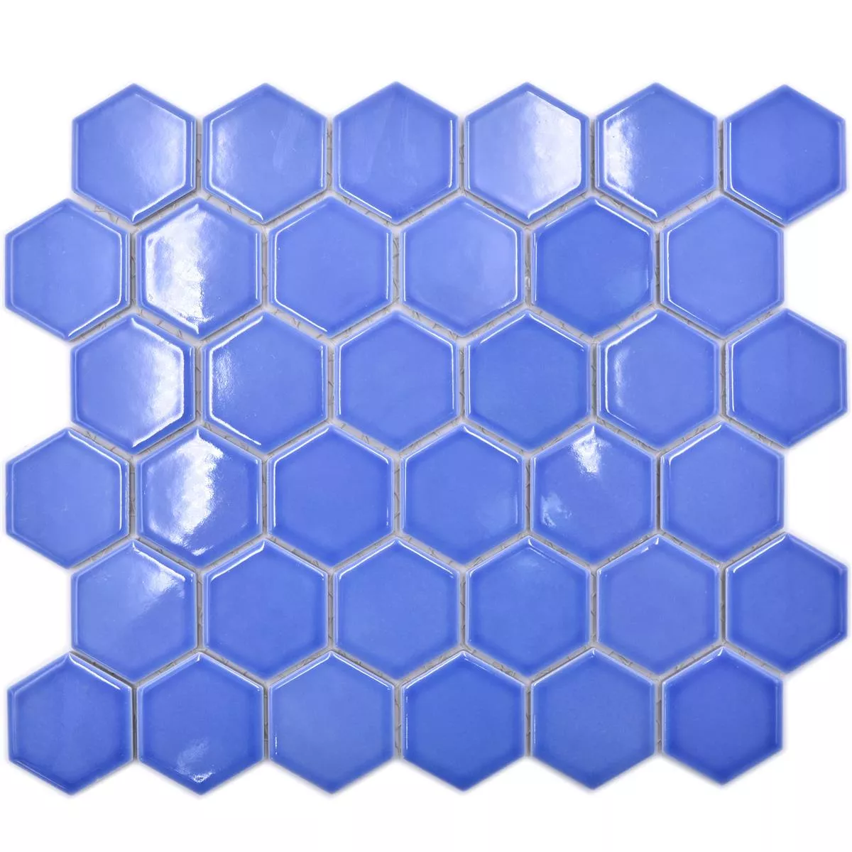 Keramikmosaik Salomon Hexagon Hellblau H51
