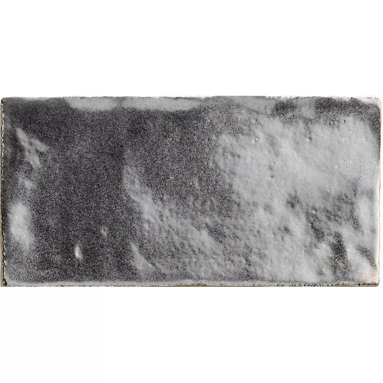 Wandfliese Algier Handgemacht 7,5x15cm Silber