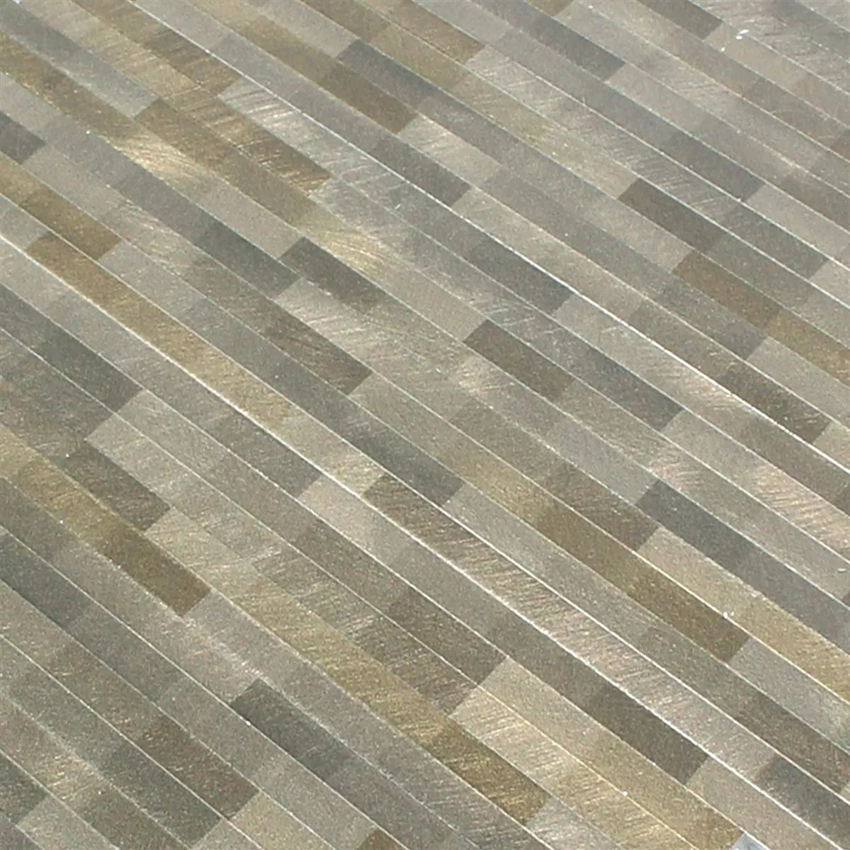 Mosaikfliesen Aluminium Wishbone Braun Beige